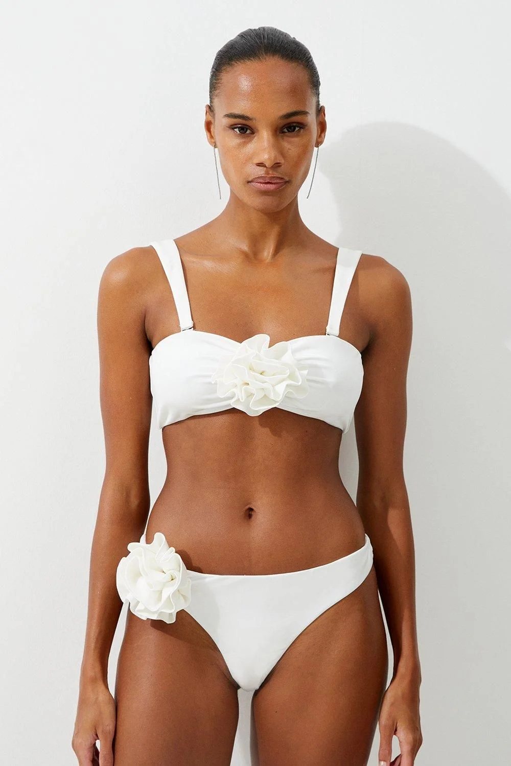 Rosette Detail Bandeau Bikini Top - 1