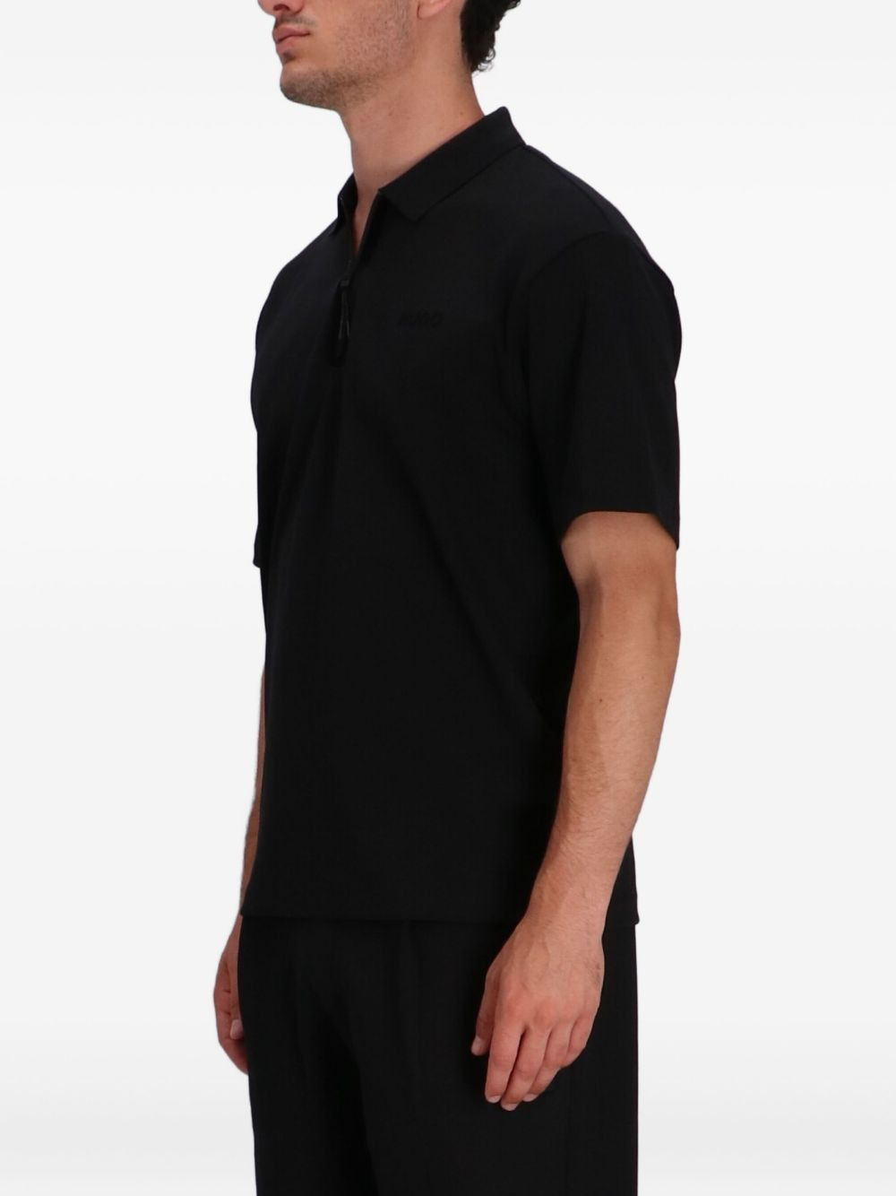 embroidered-logo polo shirt - 3