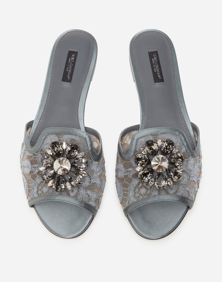 Slippers in lace with crystals - 4