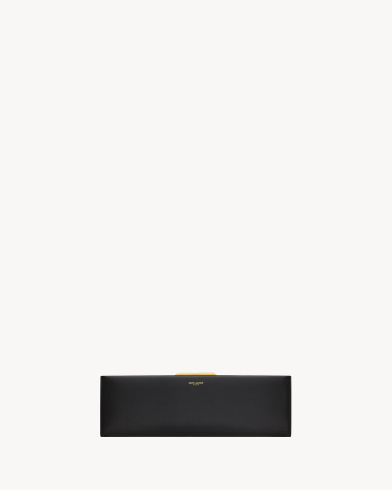 MIDNIGHT LARGE CLUTCH IN SMOOTH LEATHER 1
