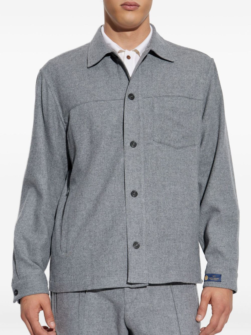 button-fastening patch-pocket shirt 3