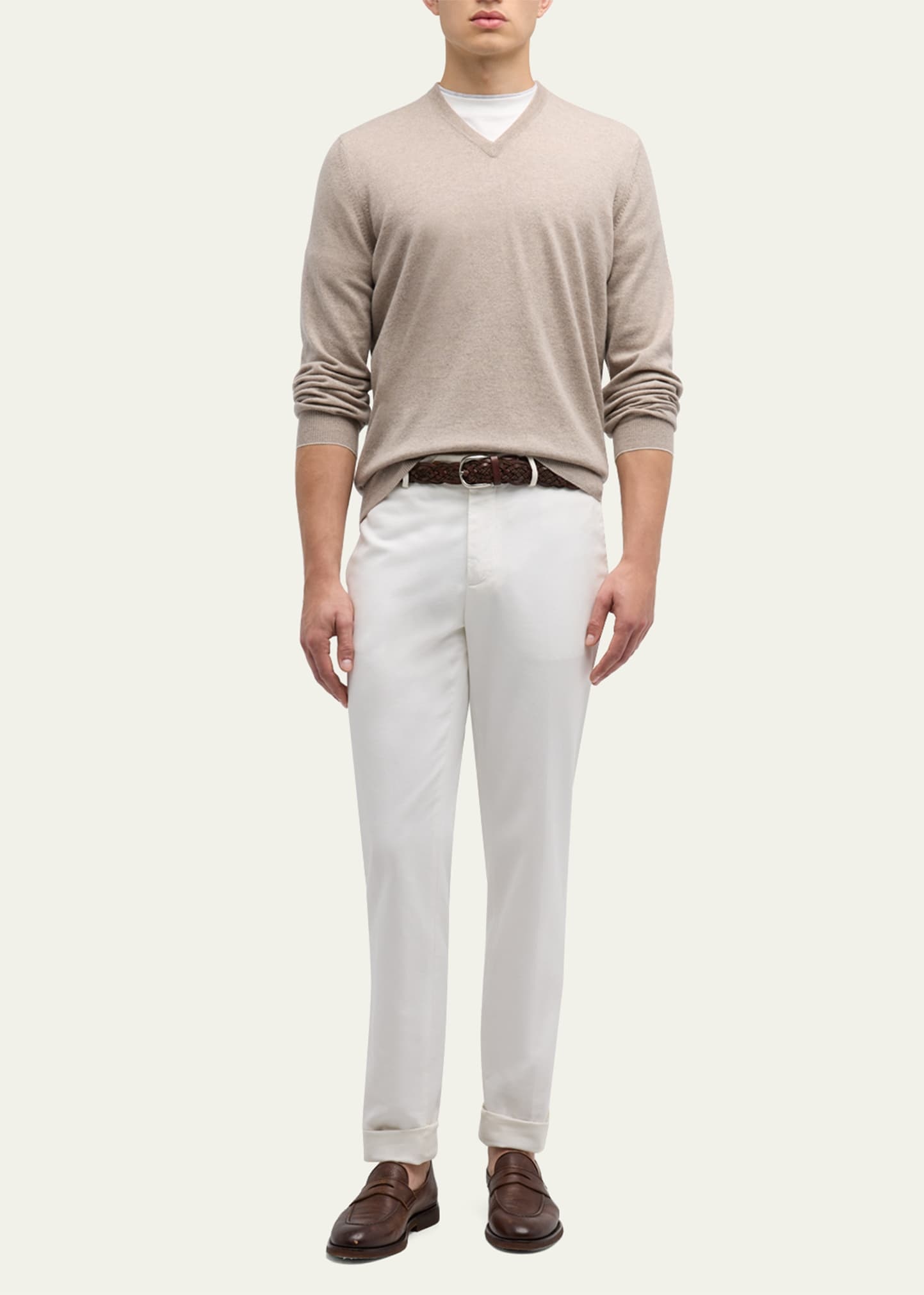 Men's Cashmere V-Neck Sweater - 2