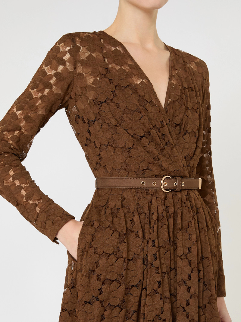 AGRUME Tulle midi dress - CHOCOLATE 5