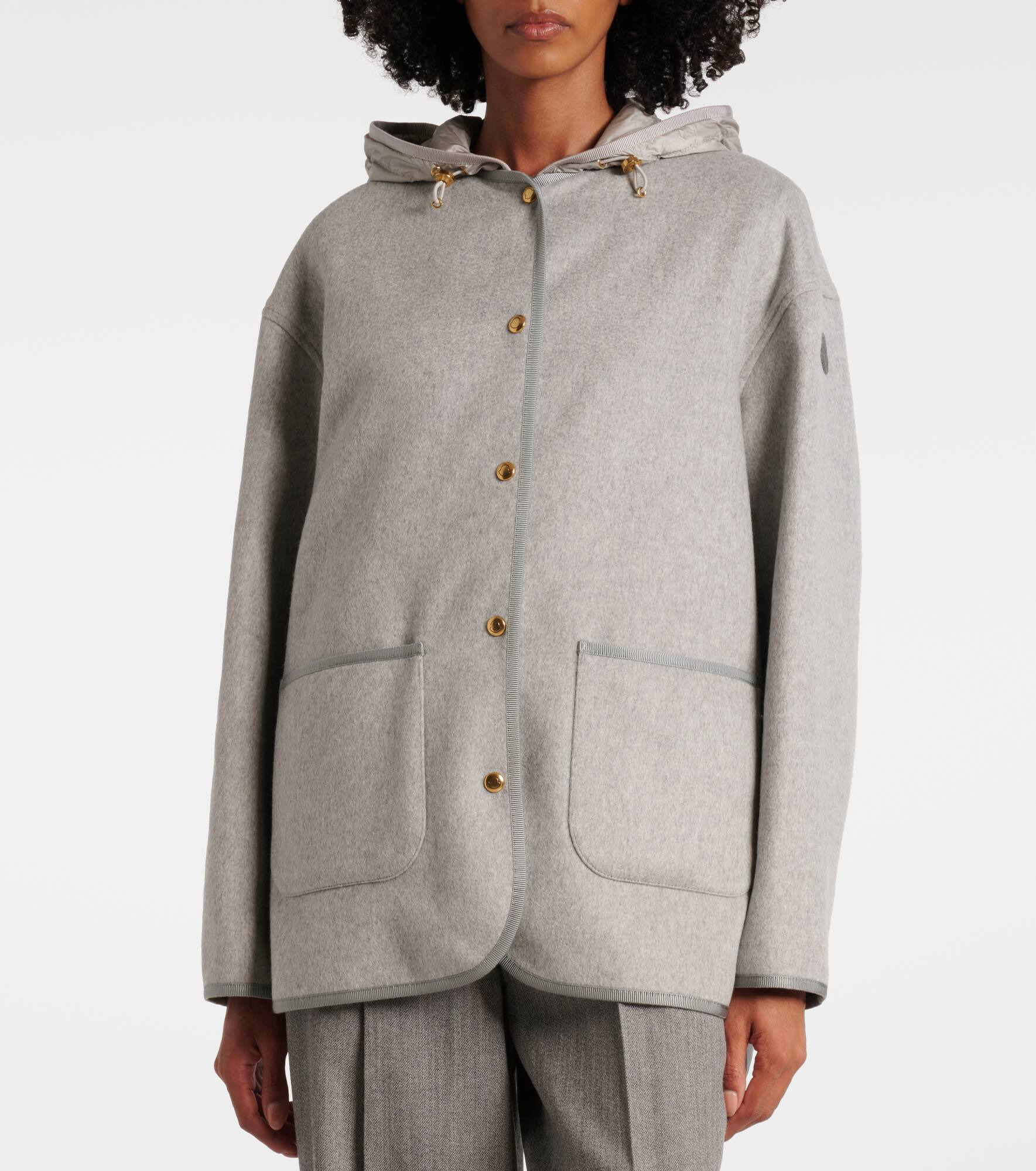Wool and cashmere down jacket - 7