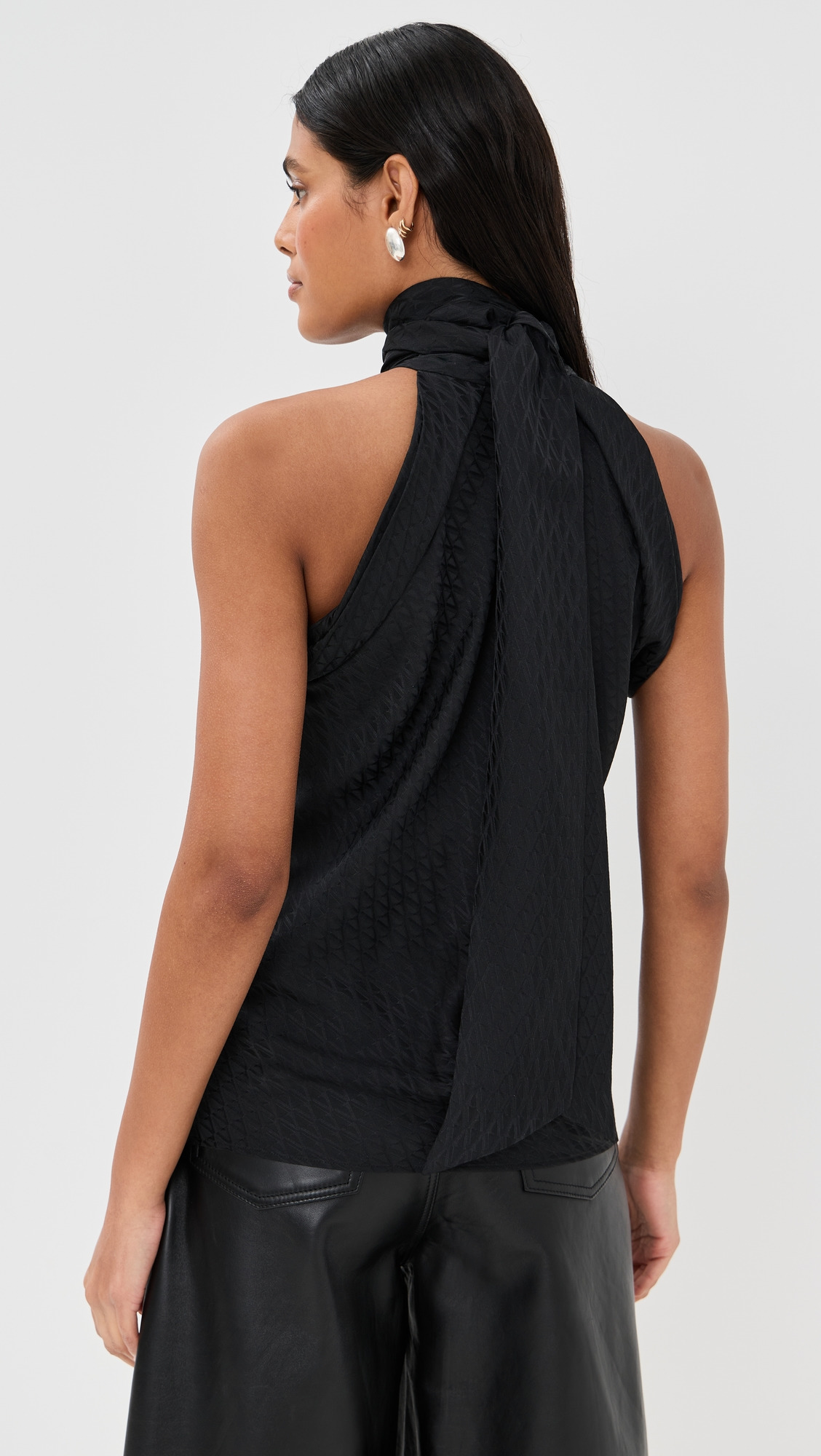 Blouse V Monogram Jacquard Silk Satin - 2