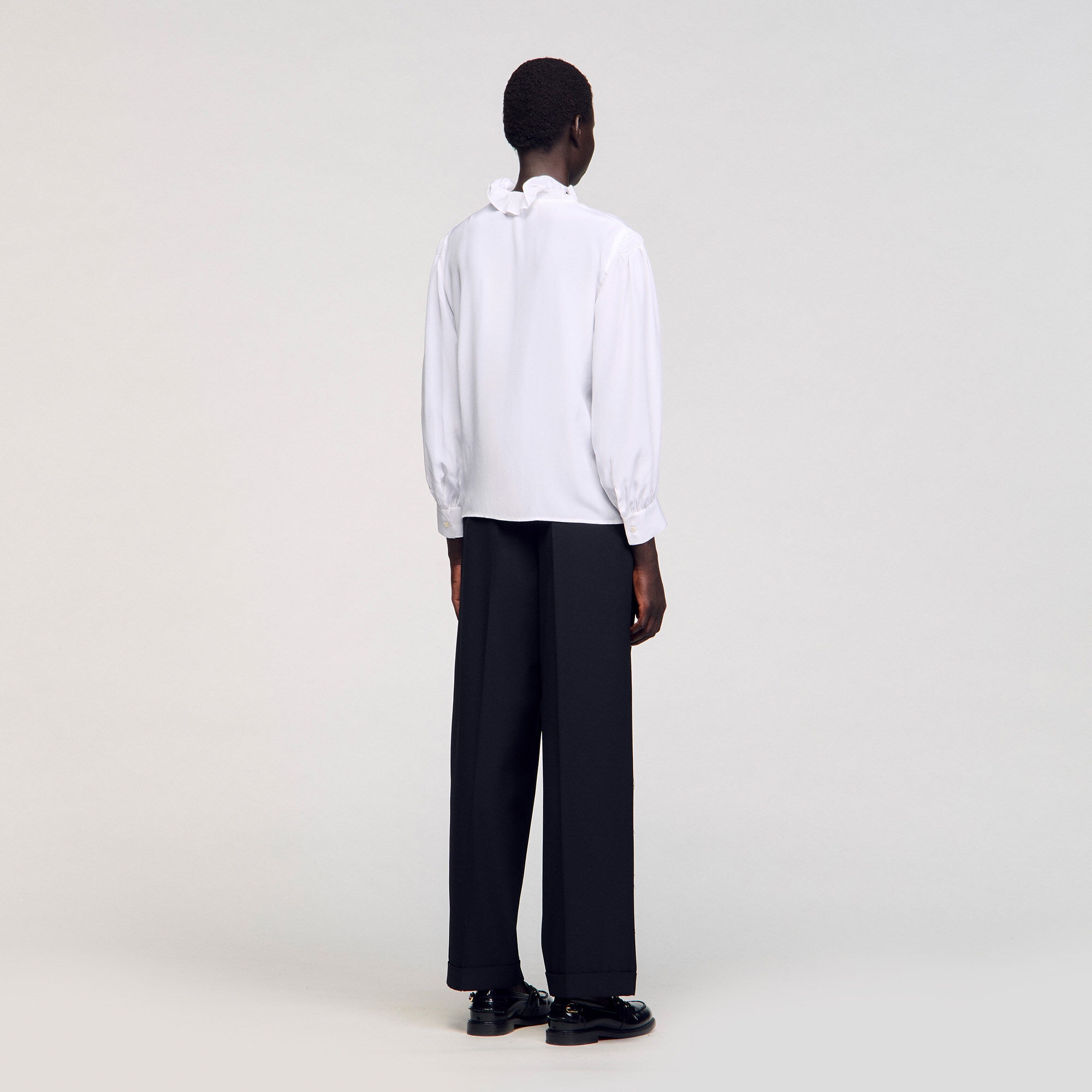 FLOWY SILK SHIRT - 5