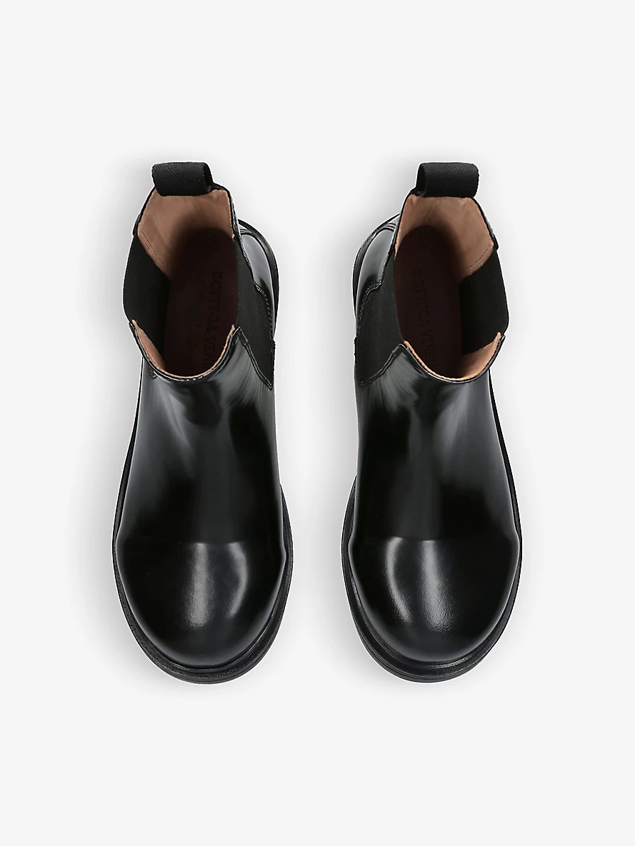 Elasticated-panel pull-tab leather Chelsea boots - 2