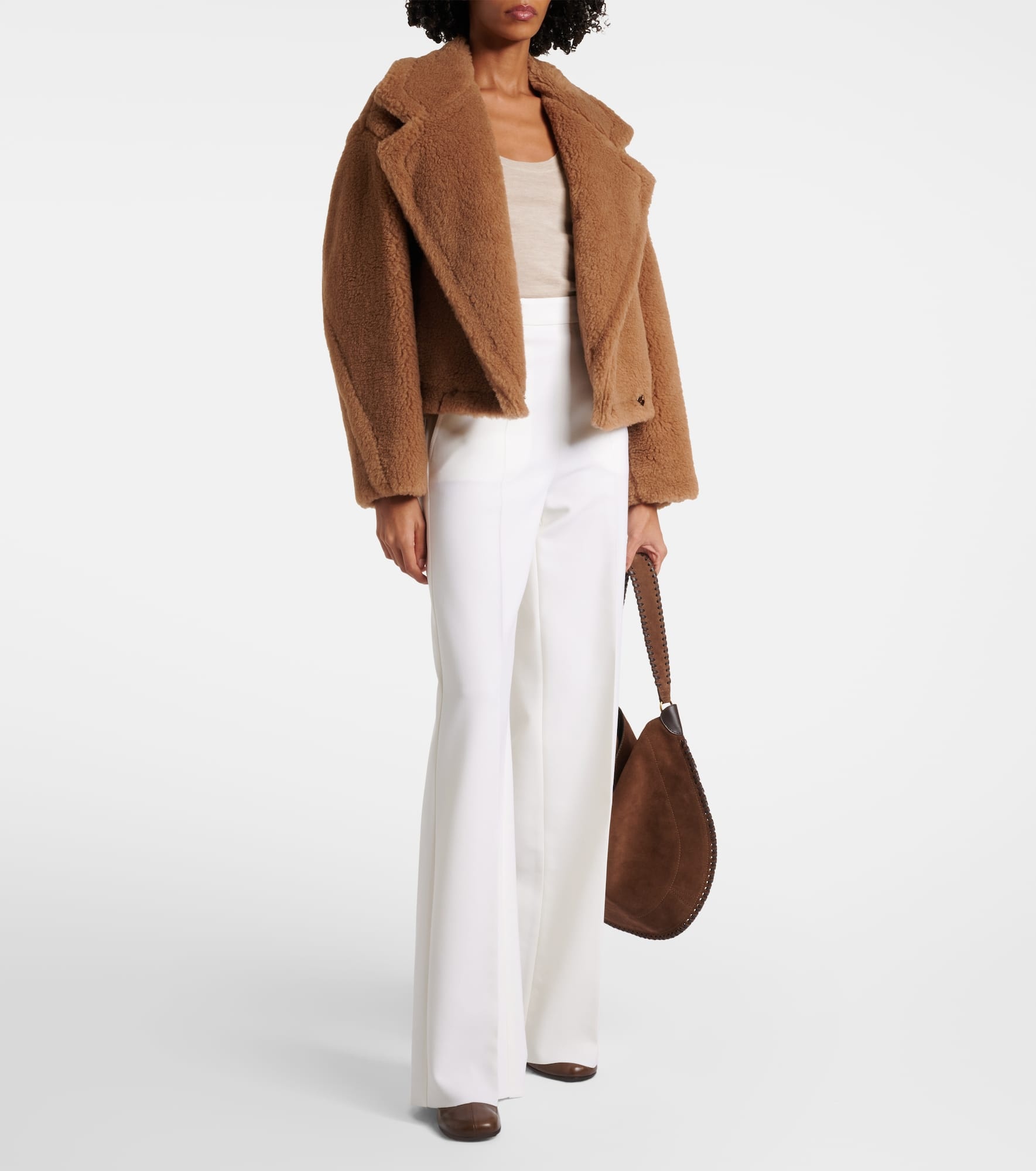 Gardone camel hair and silk teddy coat - 2