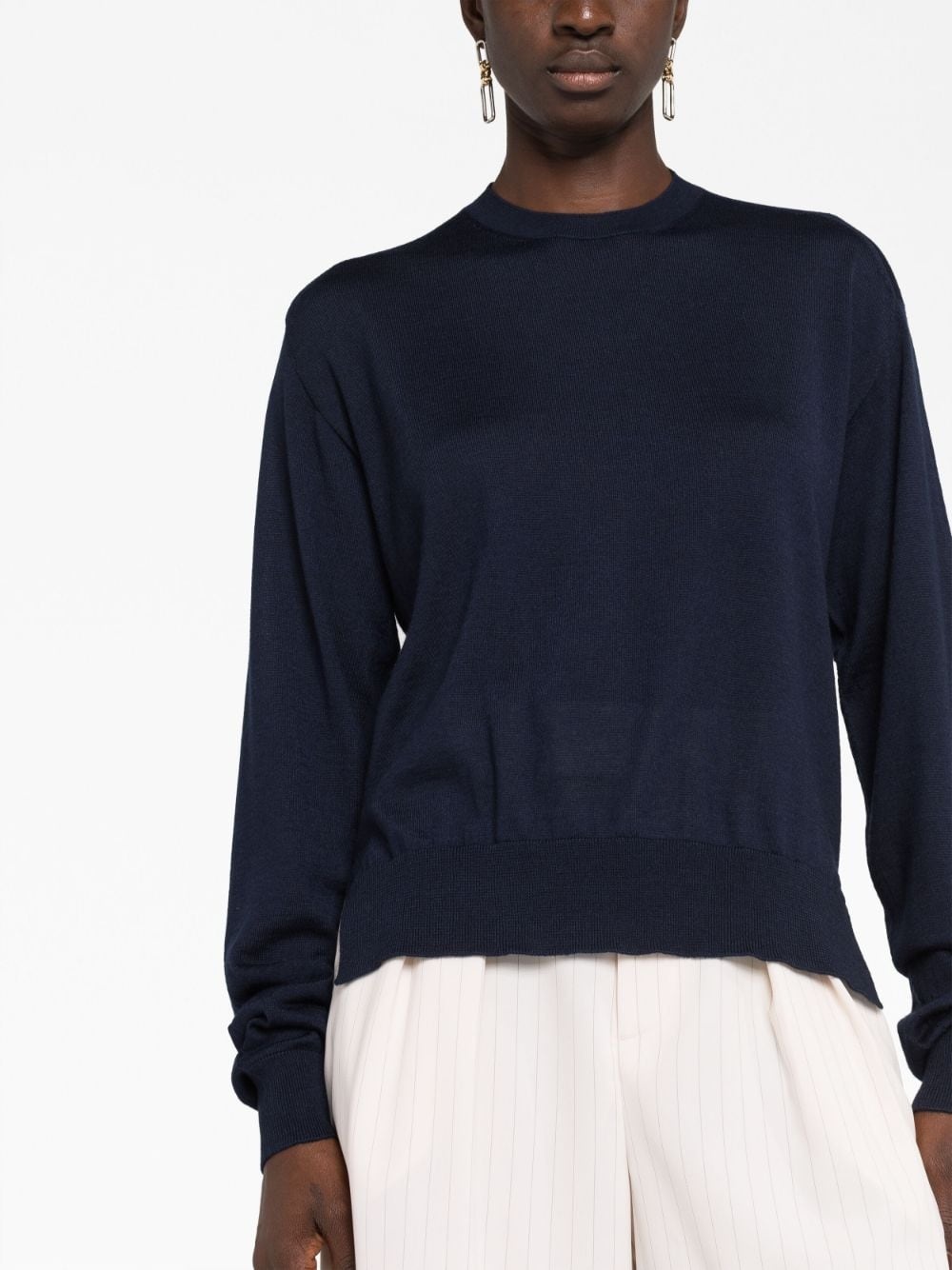 ribbed crew neck jumper - 5