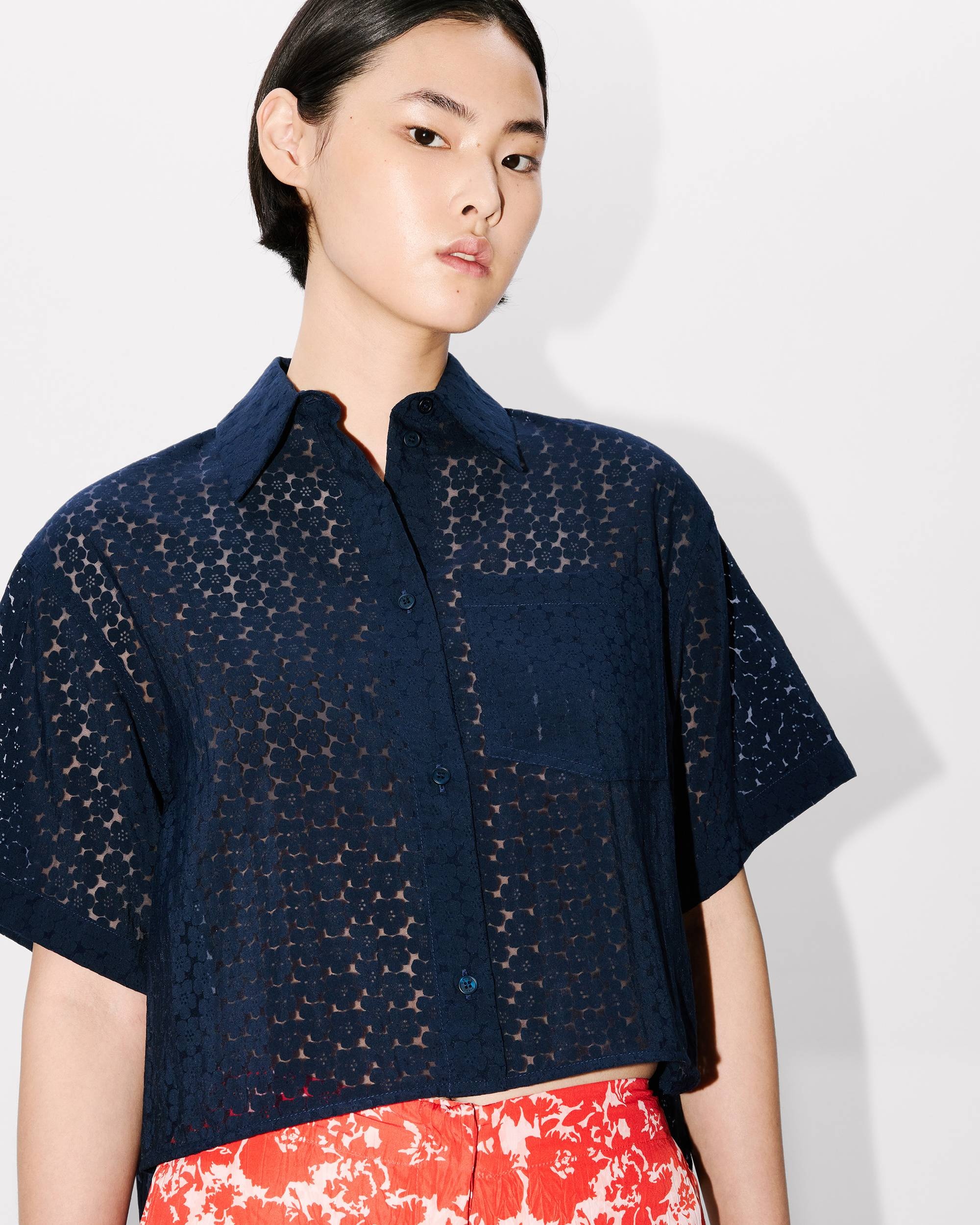 'KENZO Boke Flower' cropped shirt - 6