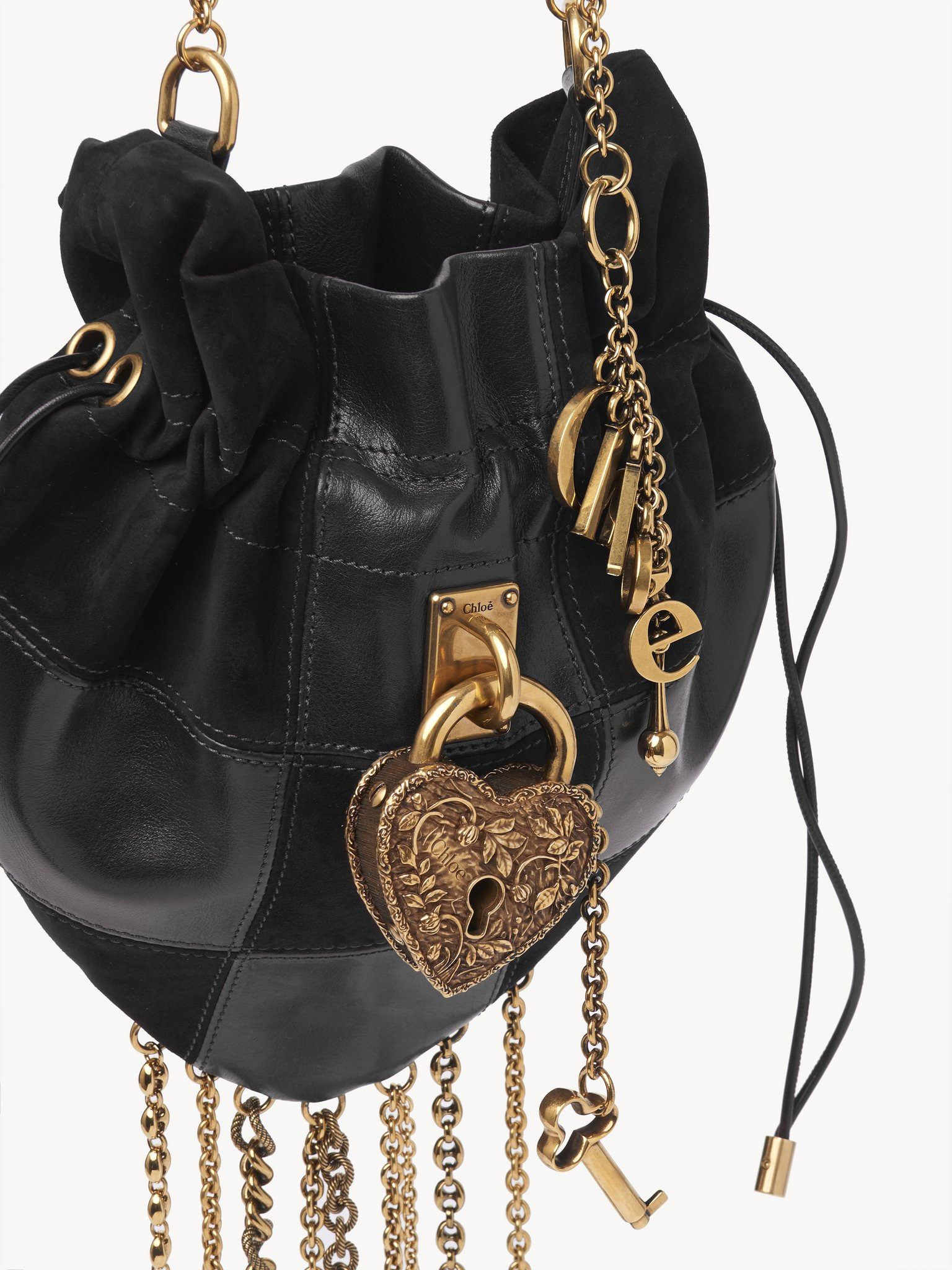 CHÂTEAU TREASURES CROSSBODY BAG IN GRAINED & SUEDE LEATHER - 7
