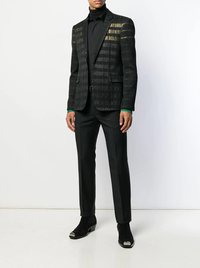 SAINT LAURENT metallic stripe blazer outlook