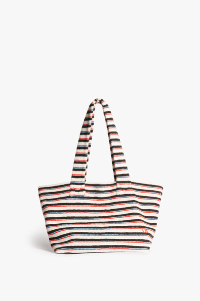 Victoria Beckham Towelling Tote Bag in Deckchair Stripe outlook