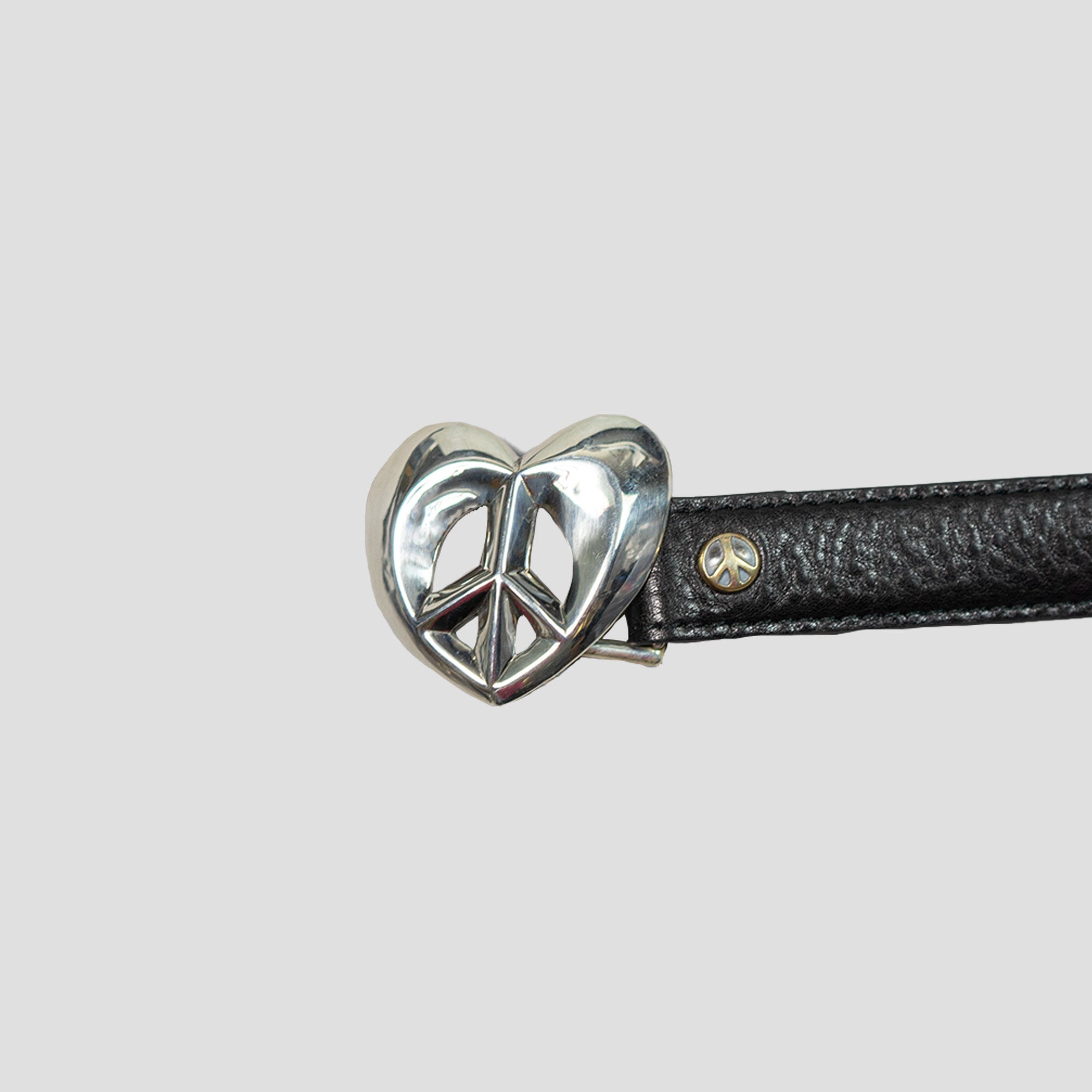 BLACK COWHIDE W/ HEART BUCKLE - 2