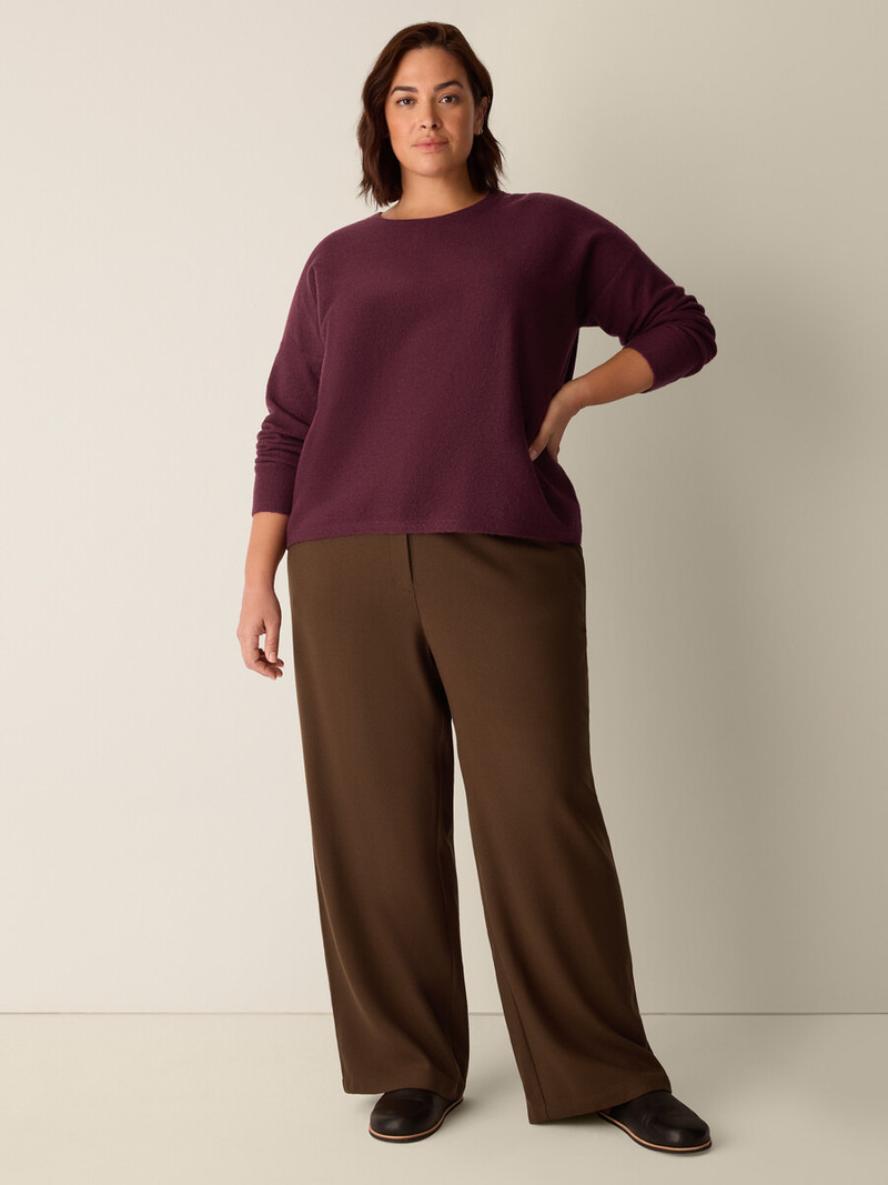 Fine Felted Wool Crew Neck Top in Regenerative Wool 6