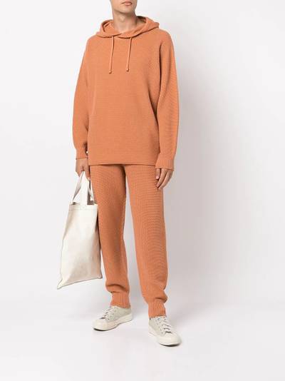 ISSEY MIYAKE rustic knit hoodie outlook