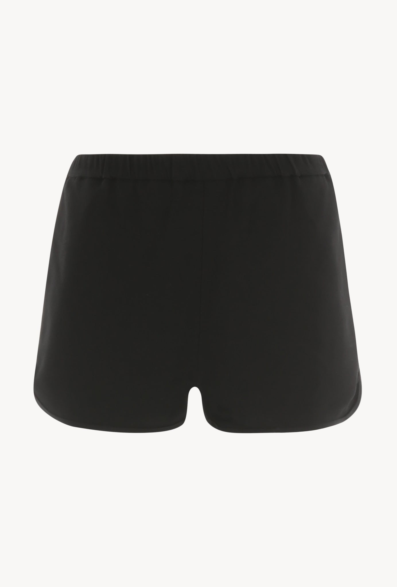 BLACK CREPE DOLPHIN SHORTS - 8