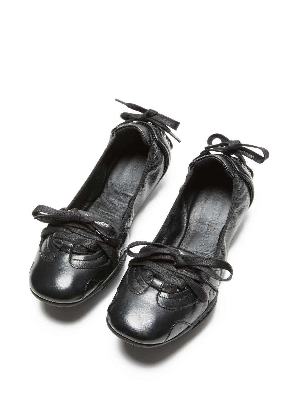 lace-up leather sneakers - 2