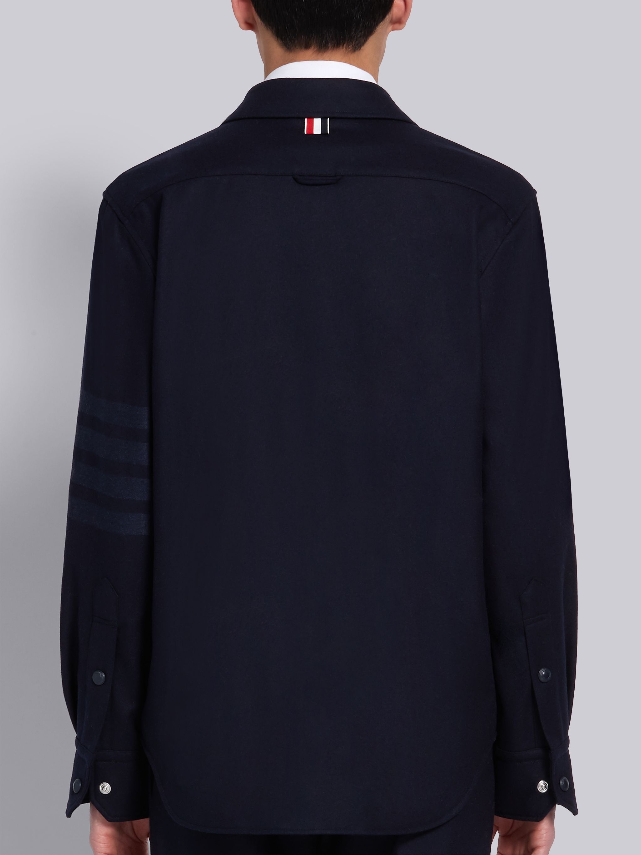 flannel tonal 4-Bar shirt jacket - 2