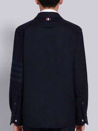 Thom Browne flannel tonal 4-Bar shirt jacket | REVERSIBLE