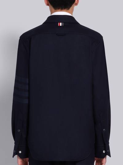 Thom Browne flannel tonal 4-Bar shirt jacket outlook
