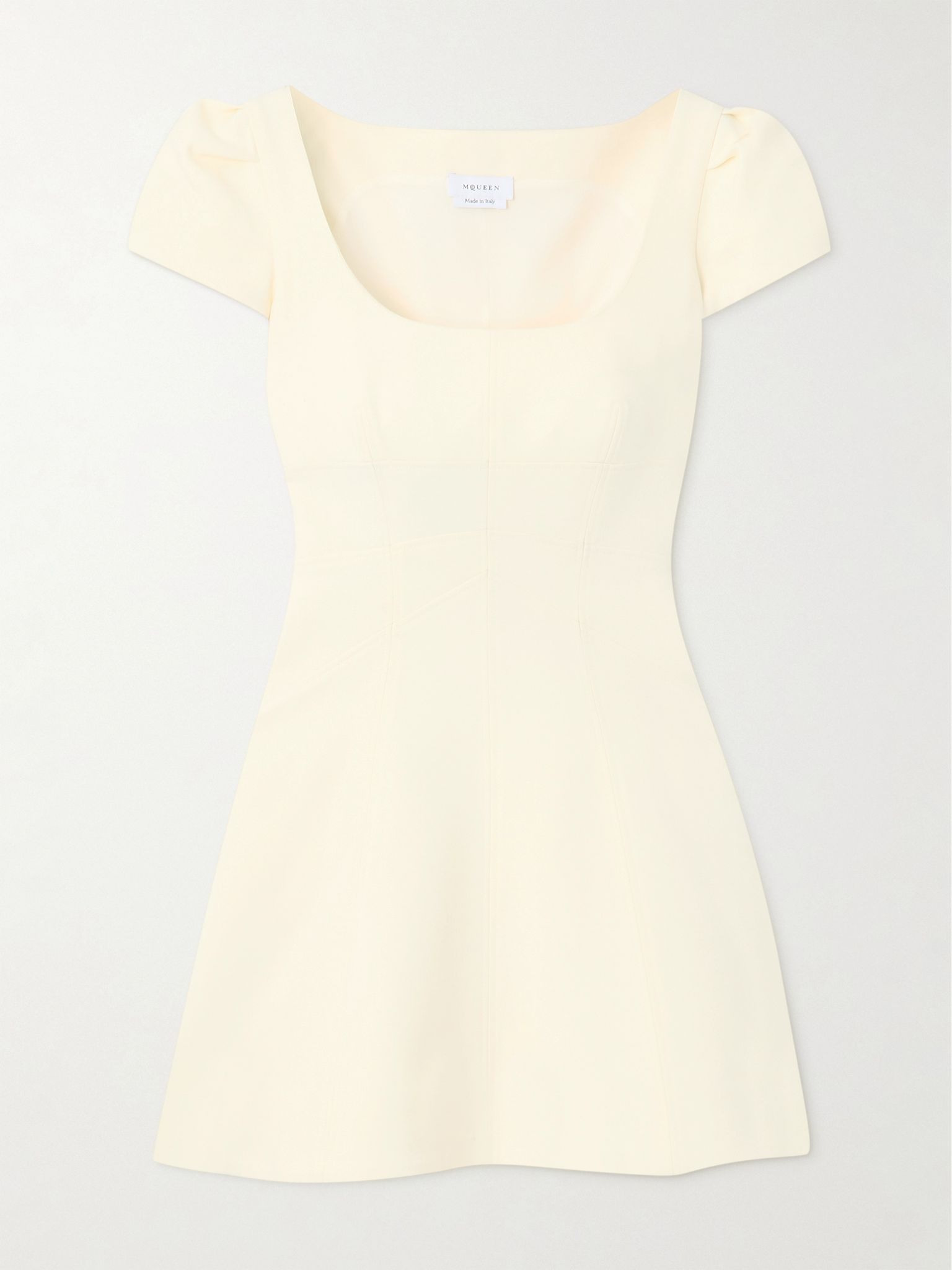 Day wool-blend mini dress Ivory - 1