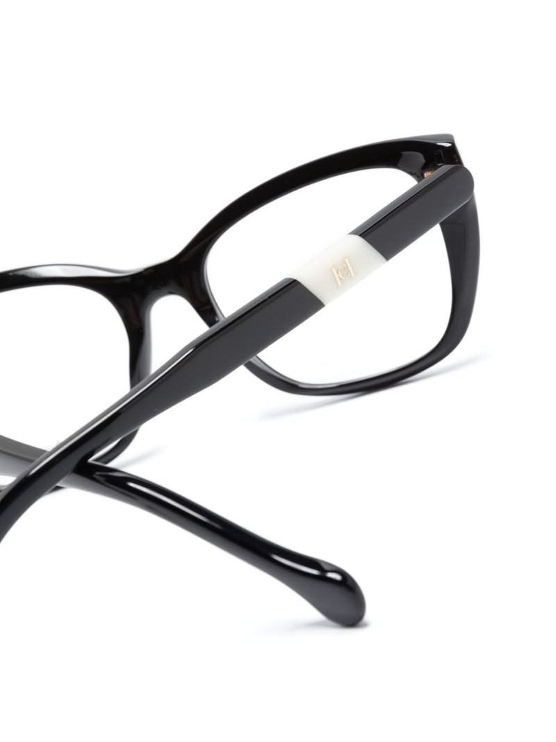 logo-lettering square-frame glasses 3