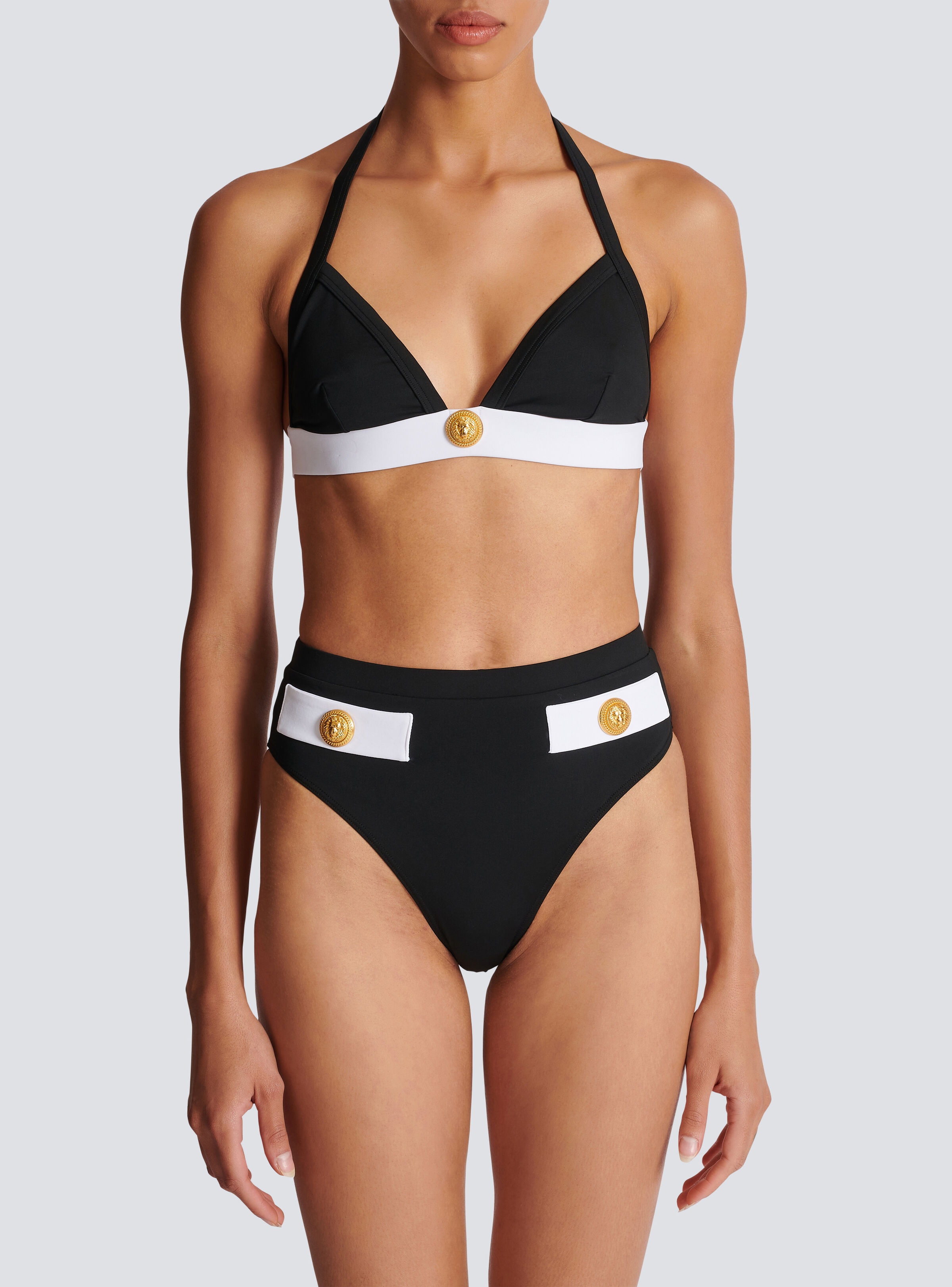 Two-piece swimming costume with buttons - 5