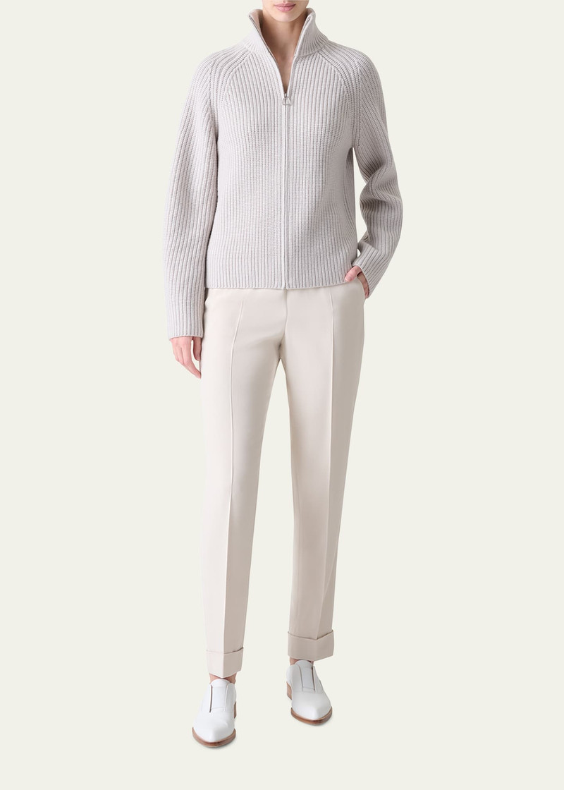 AKRIS Zip-Front Cashmere Cardigan outlook