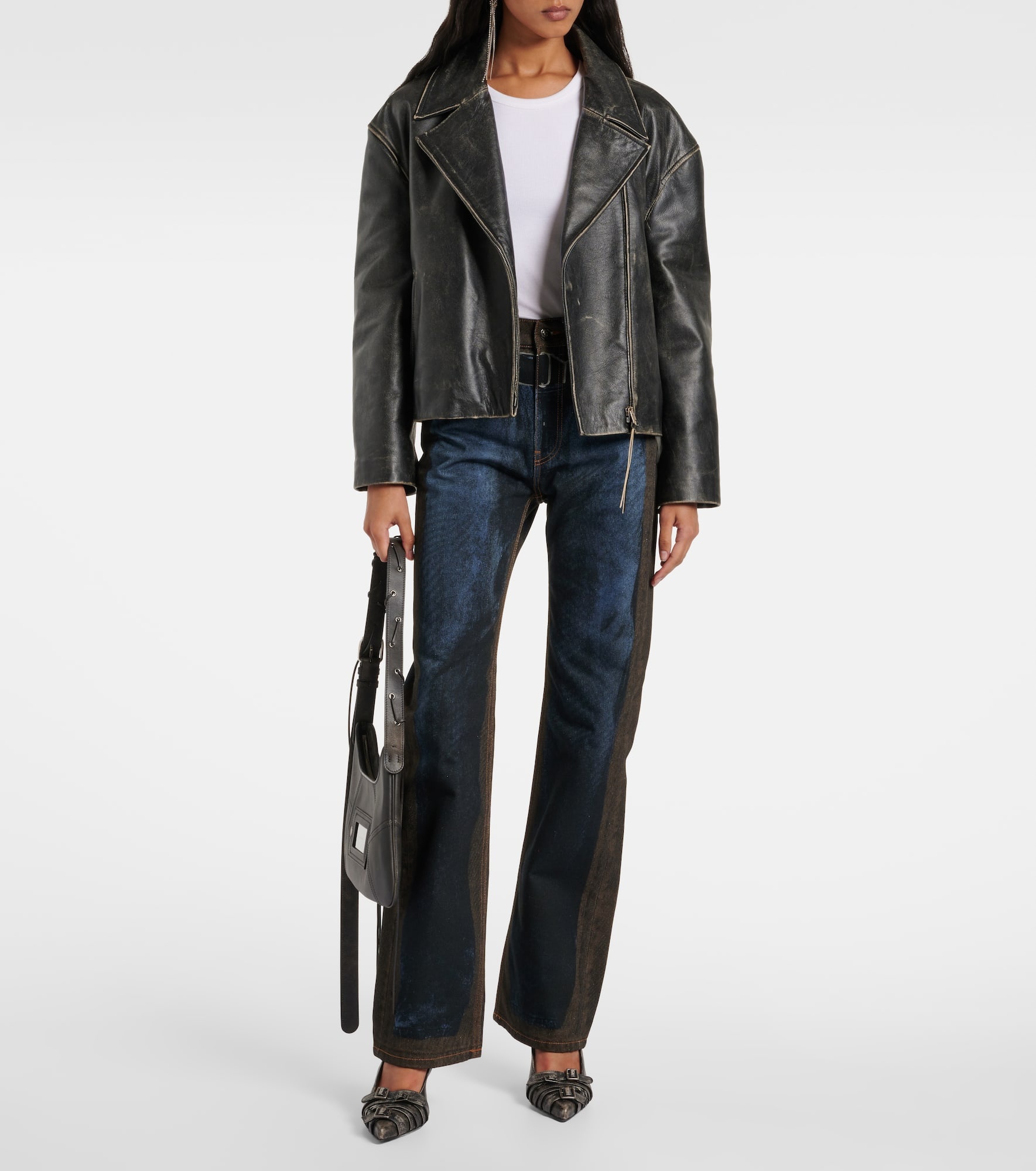 Printed straight jeans - 2
