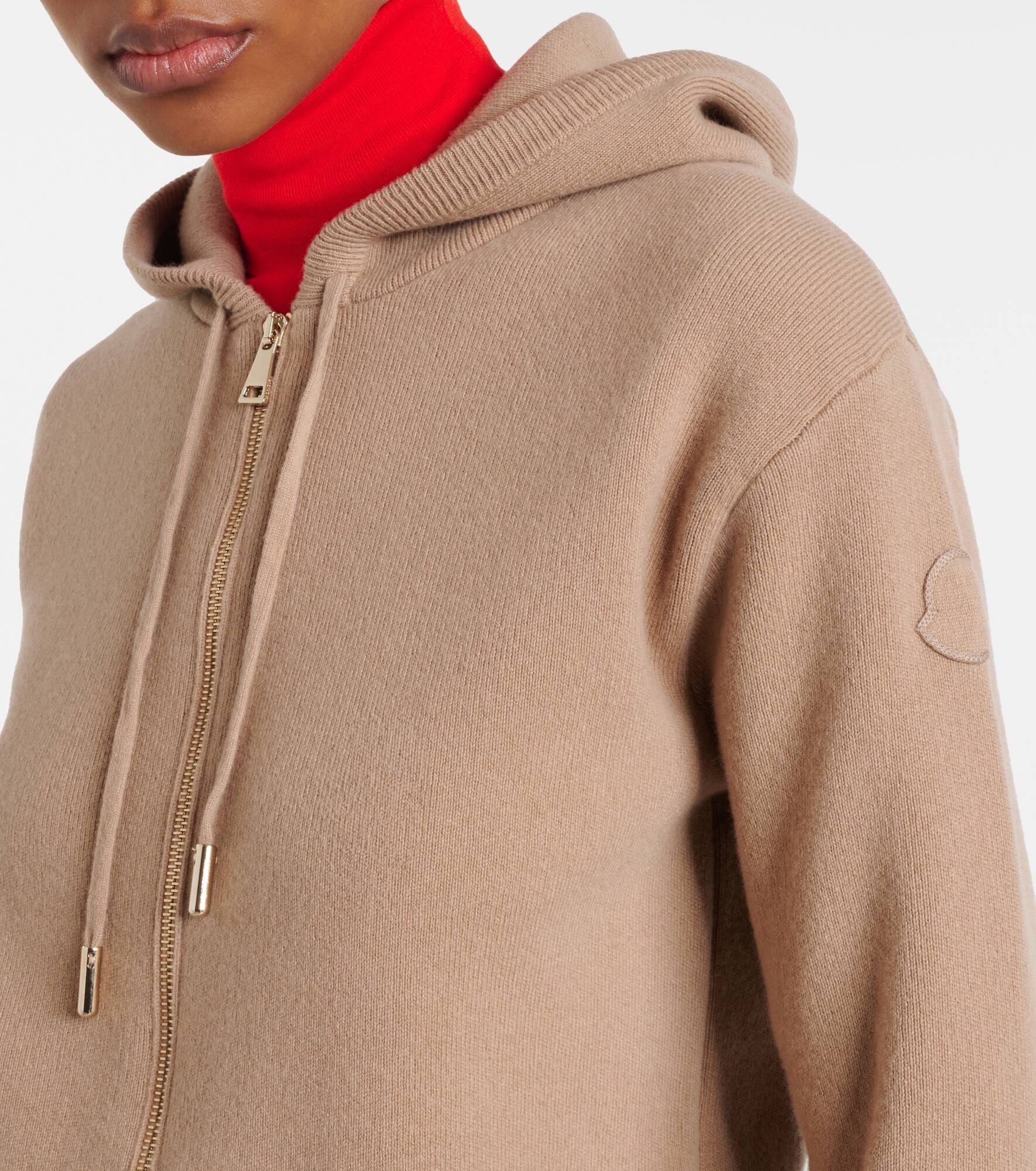 Zip-up wool and cashmere hoodie - 4