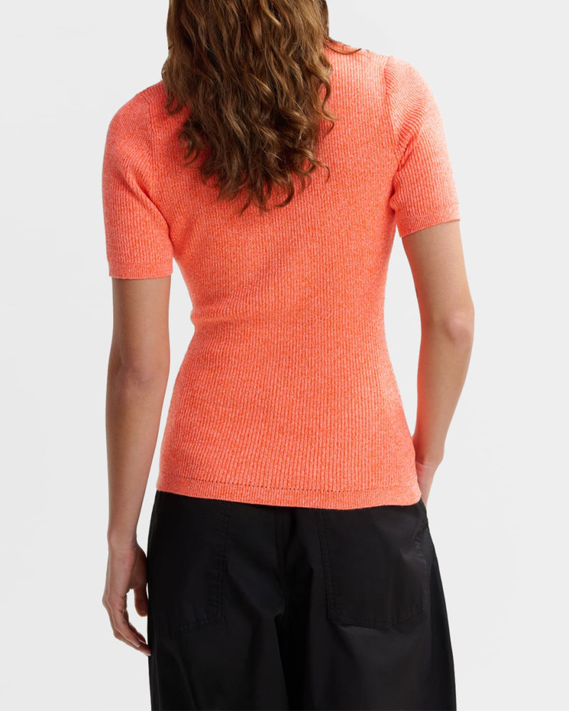 Jabric Ribbed Polo with Jewel Buttons 3