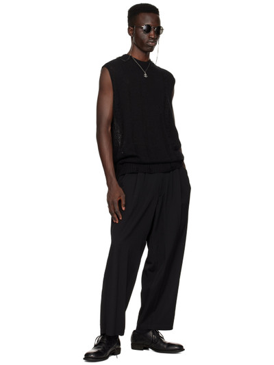 Yohji Yamamoto Black Distressed Vest outlook