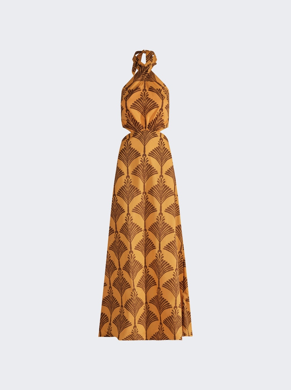 Lake Nakuru Maxi Dress Mustard And Wine - 1