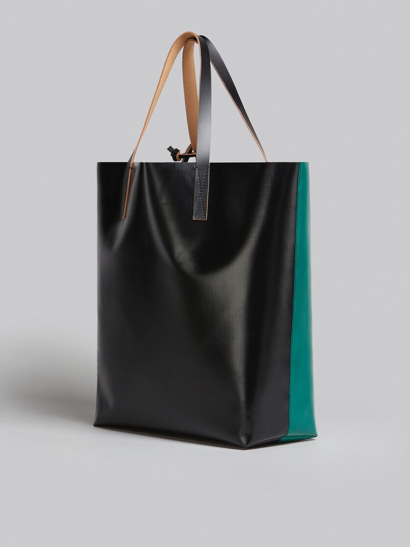 TRIBECA SHOPPING BAG IN GREEN AND BLACK - 6