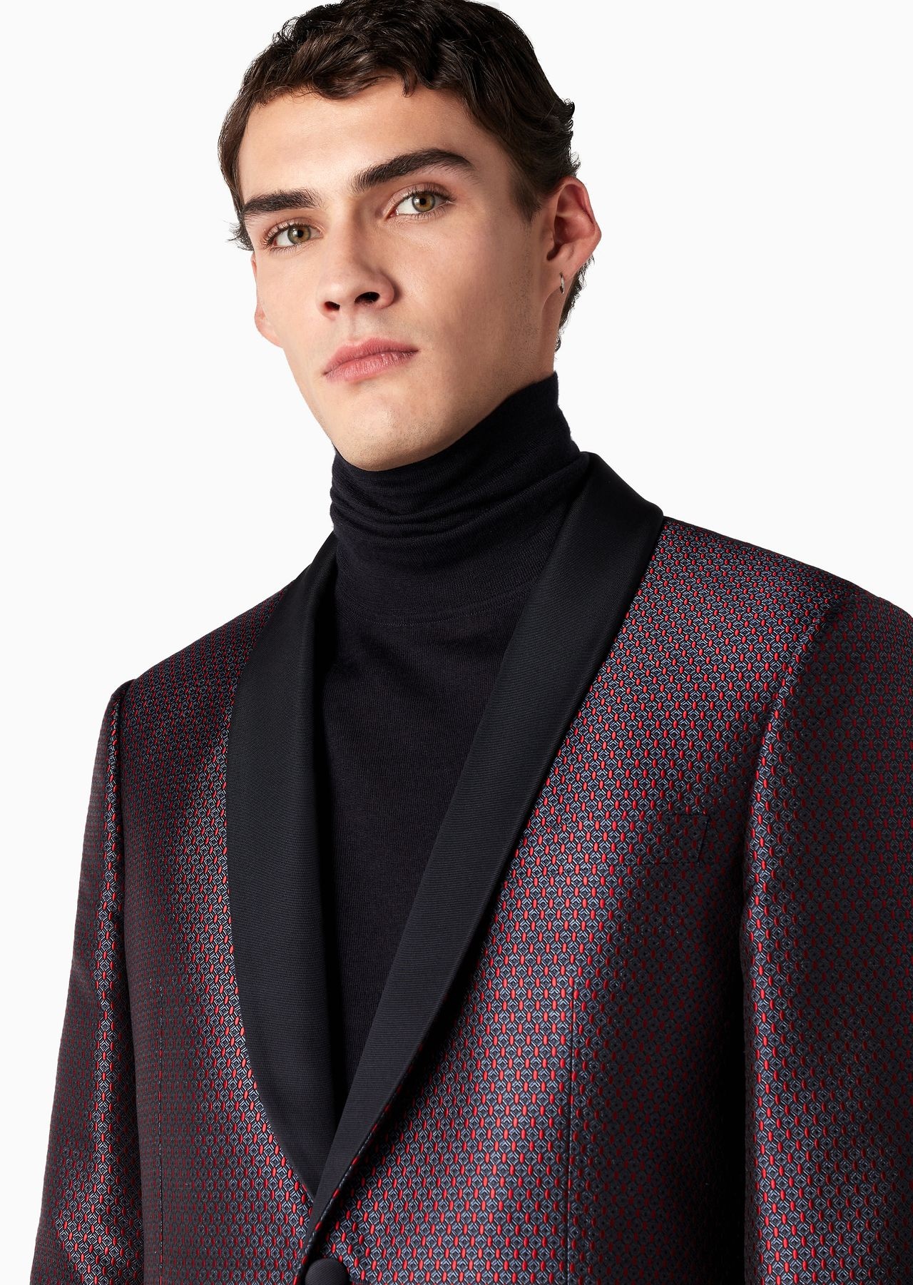 Giorgio’s single-breasted jacket in silk jacquard - 5