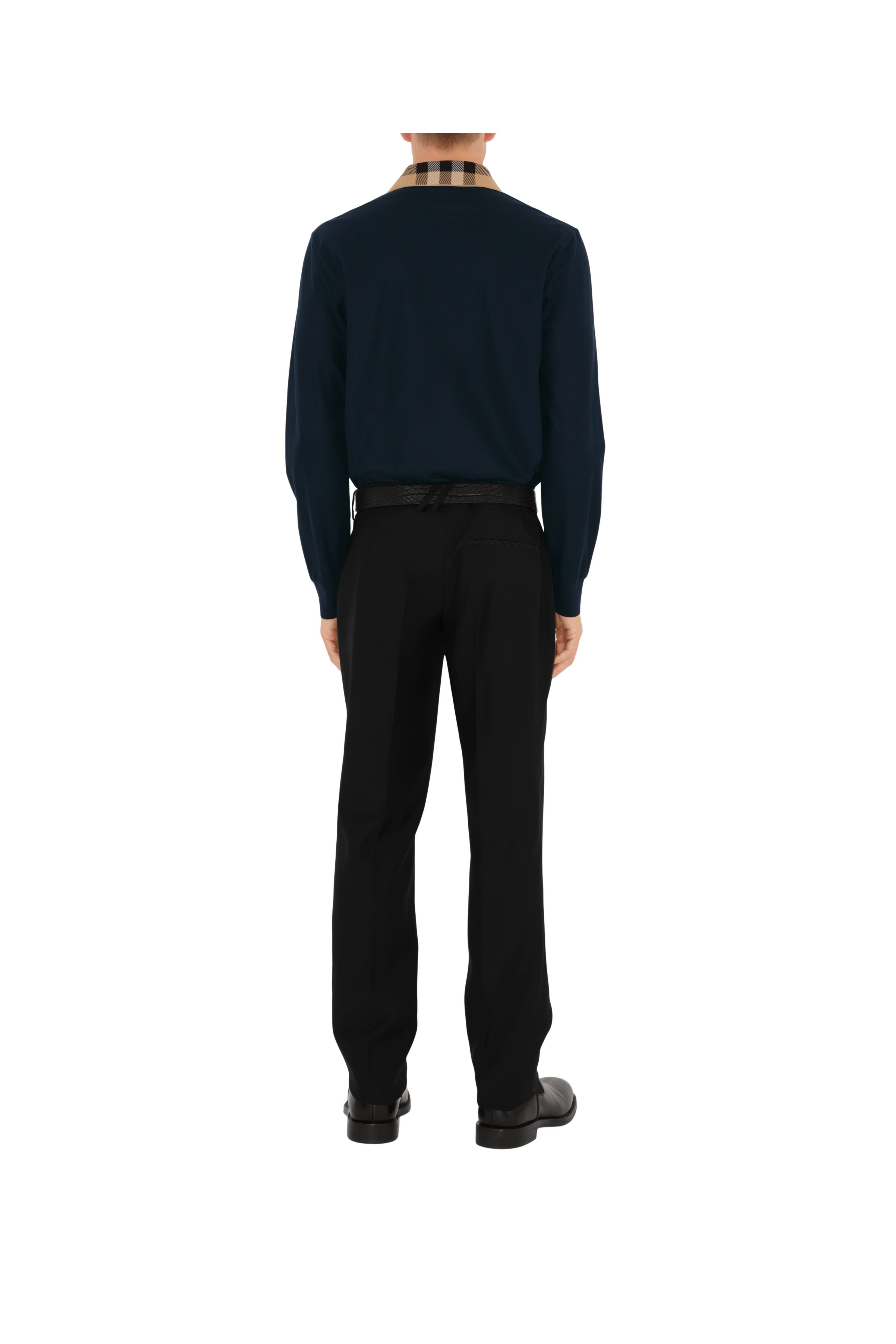 burberry Cotton Polo Shirt in Smoked Navy at Nordstrom - 4