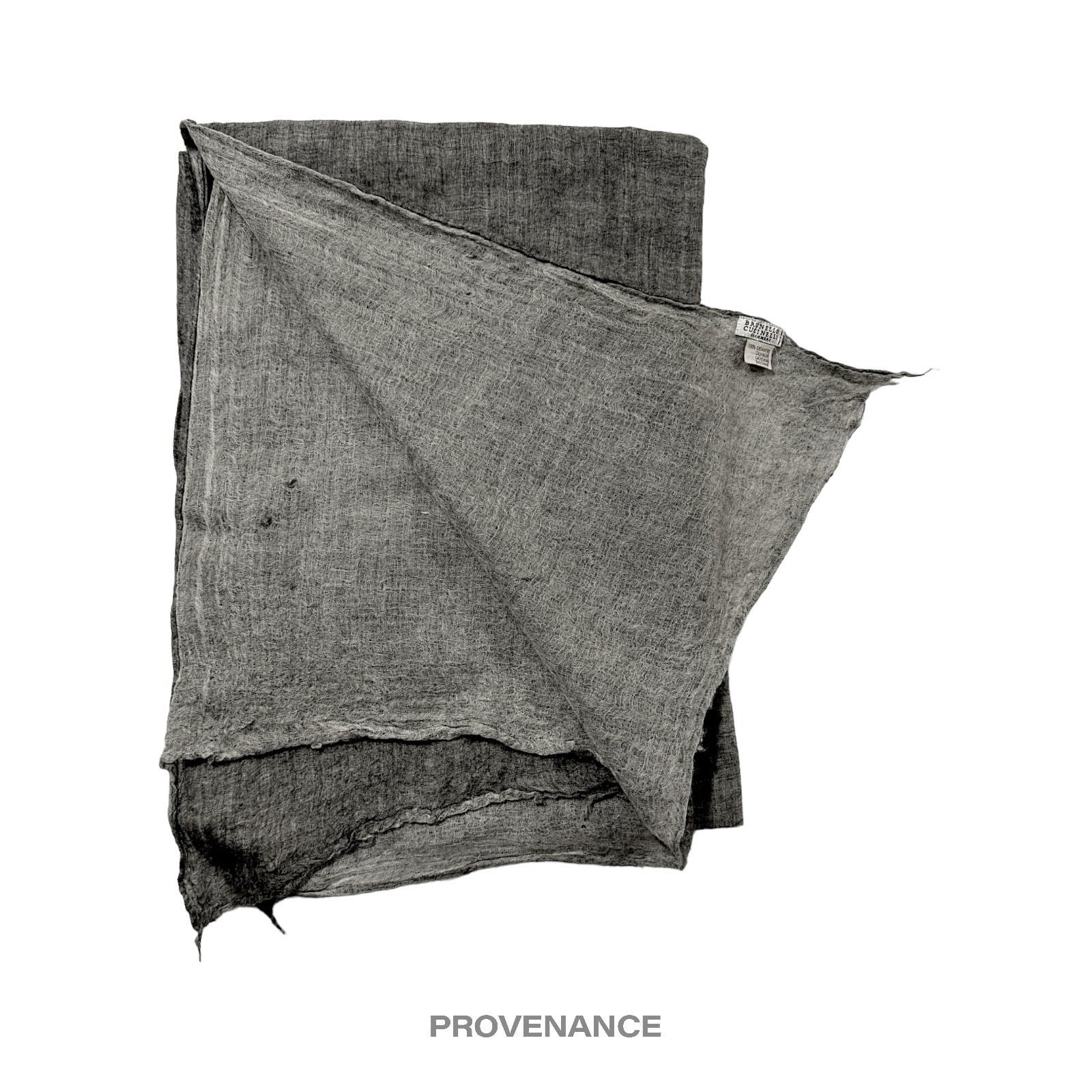 Brunello Cucinelli Two-Tone Cashmere Sheer Scarf Grey - 2