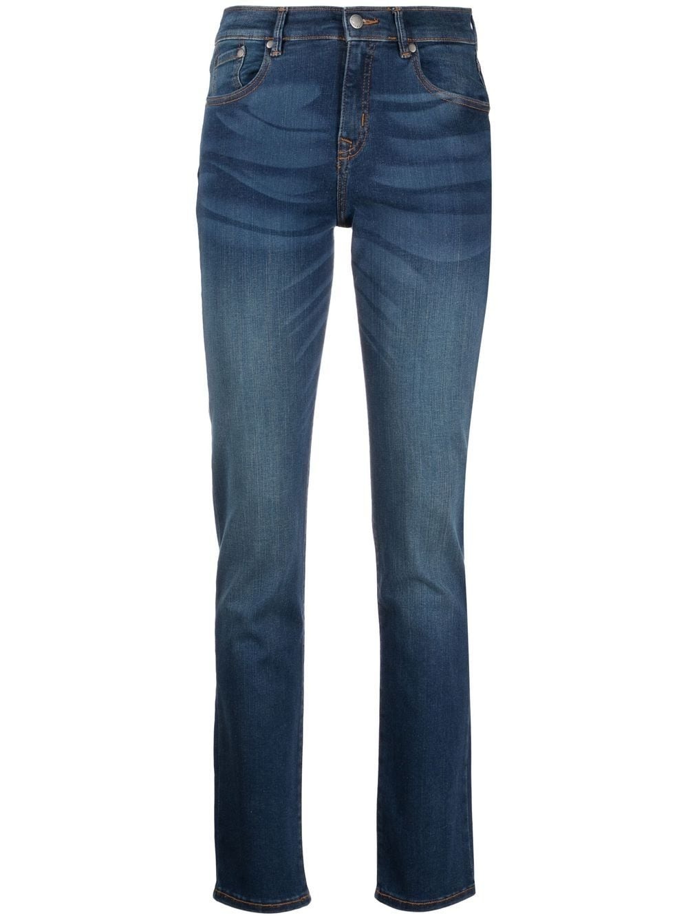 faded slim-leg jeans - 1