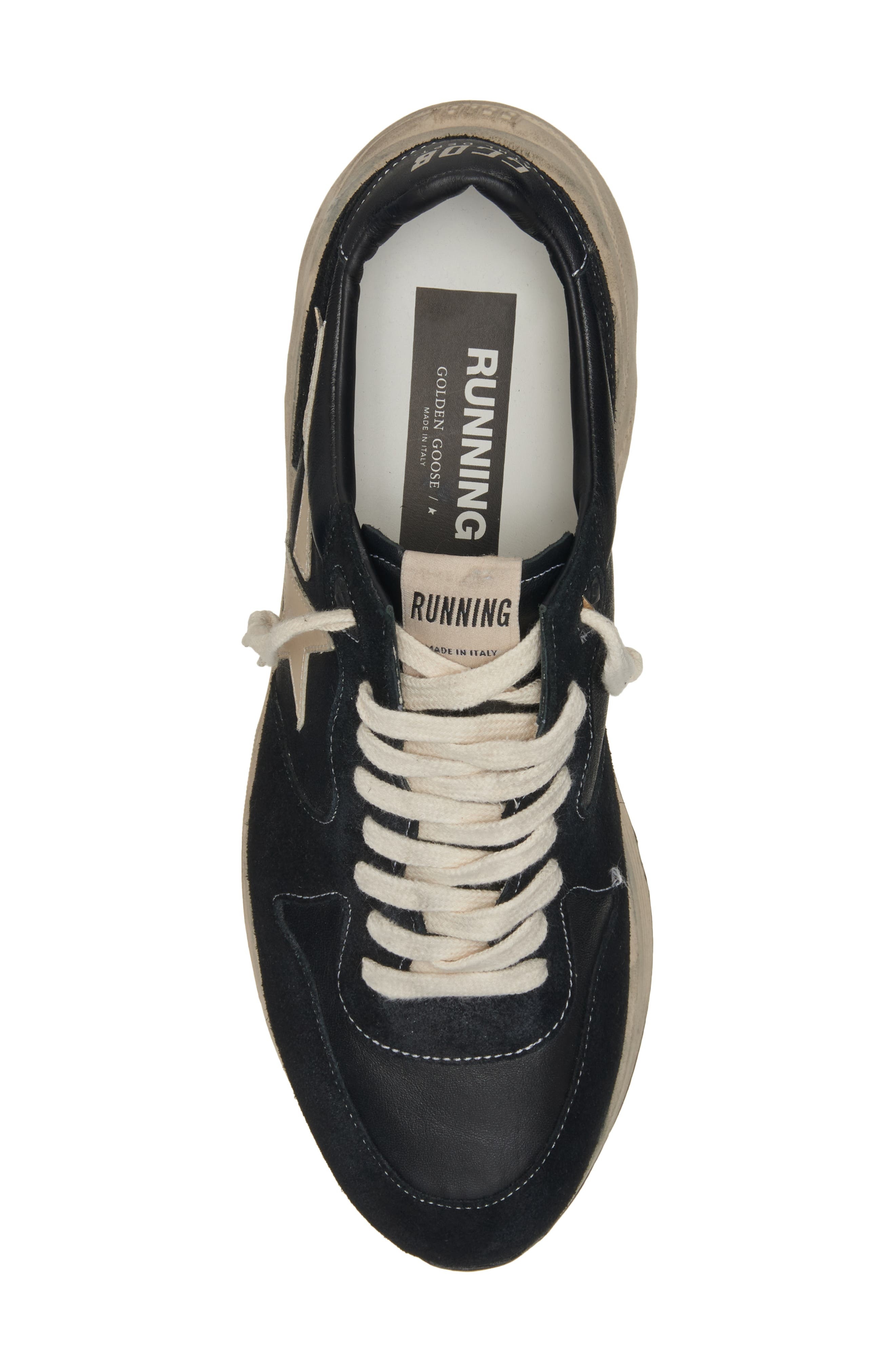 Golden Goose Running Sole Sneaker in Black /White at Nordstrom - 5