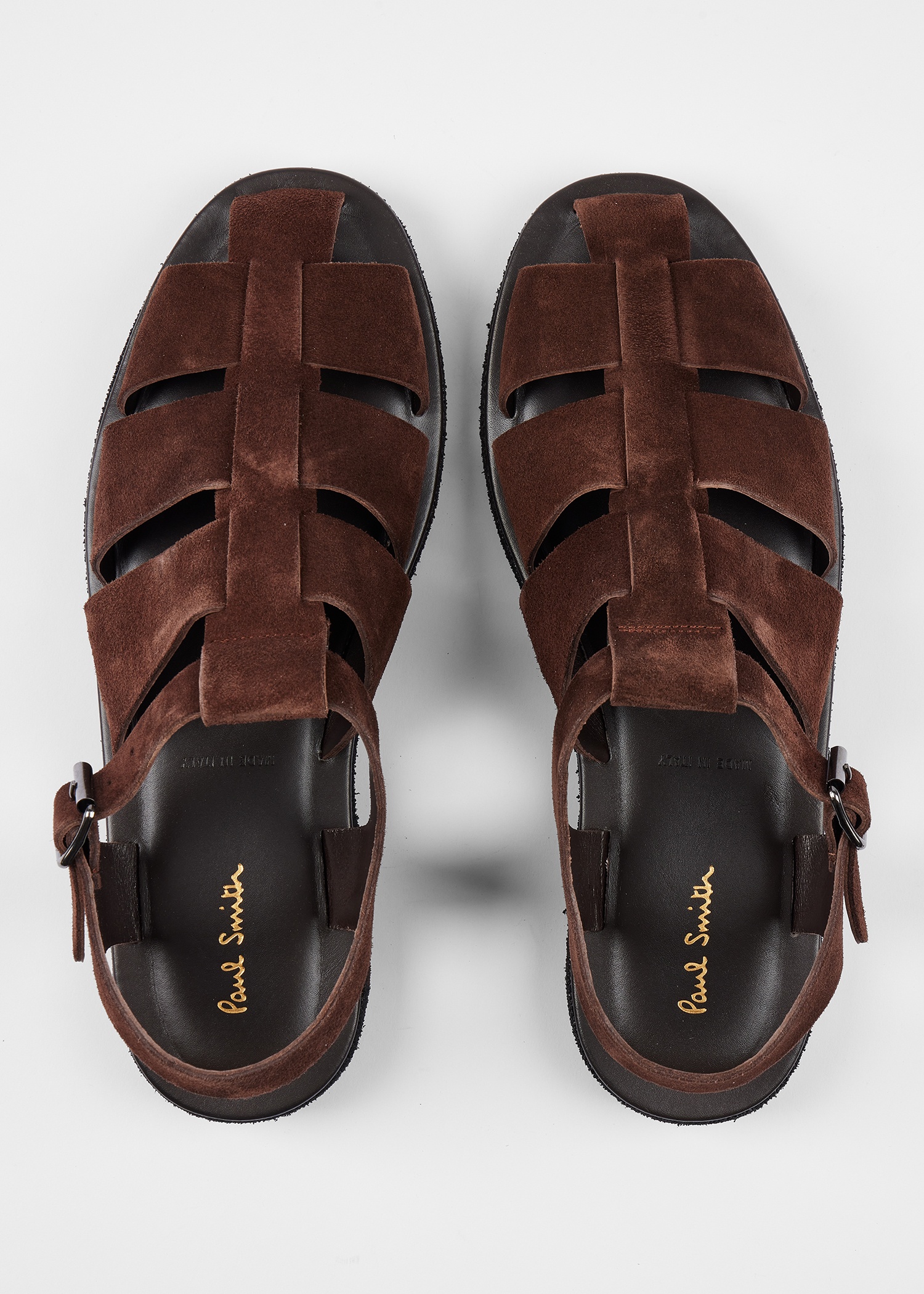 Chocolate Brown Suede 'Sandoval' Fisherman Sandals - 5