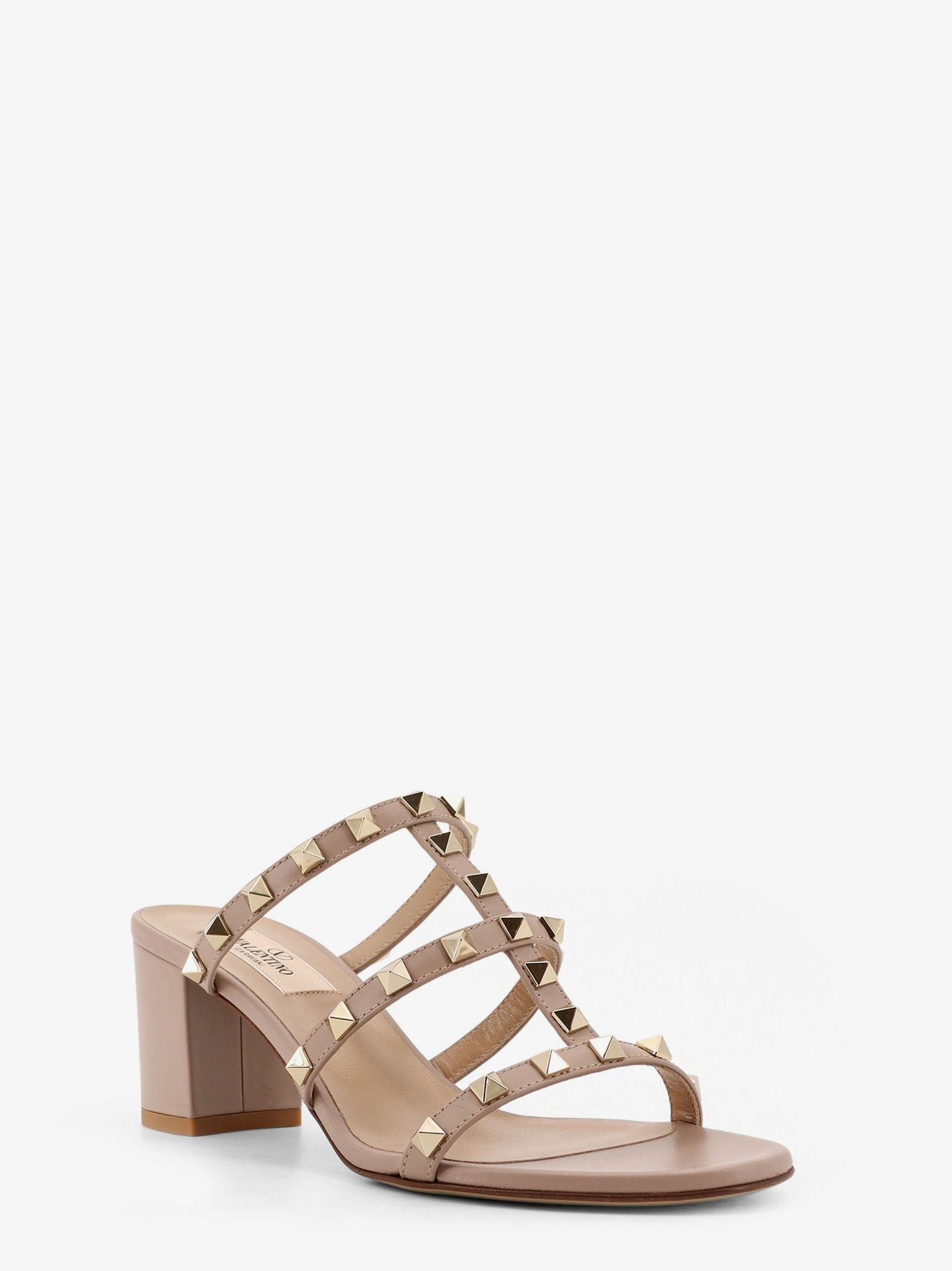 Valentino Garavani Rockstud Slide Leather Sandals - 2