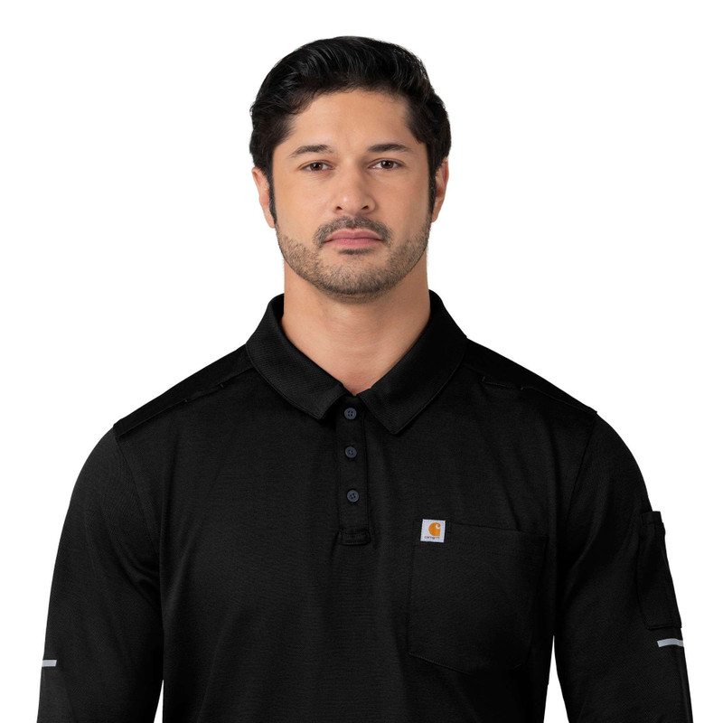 Rugged Flex® RSCU Heavyweight Long Sleeve Polo Scrub Top 7