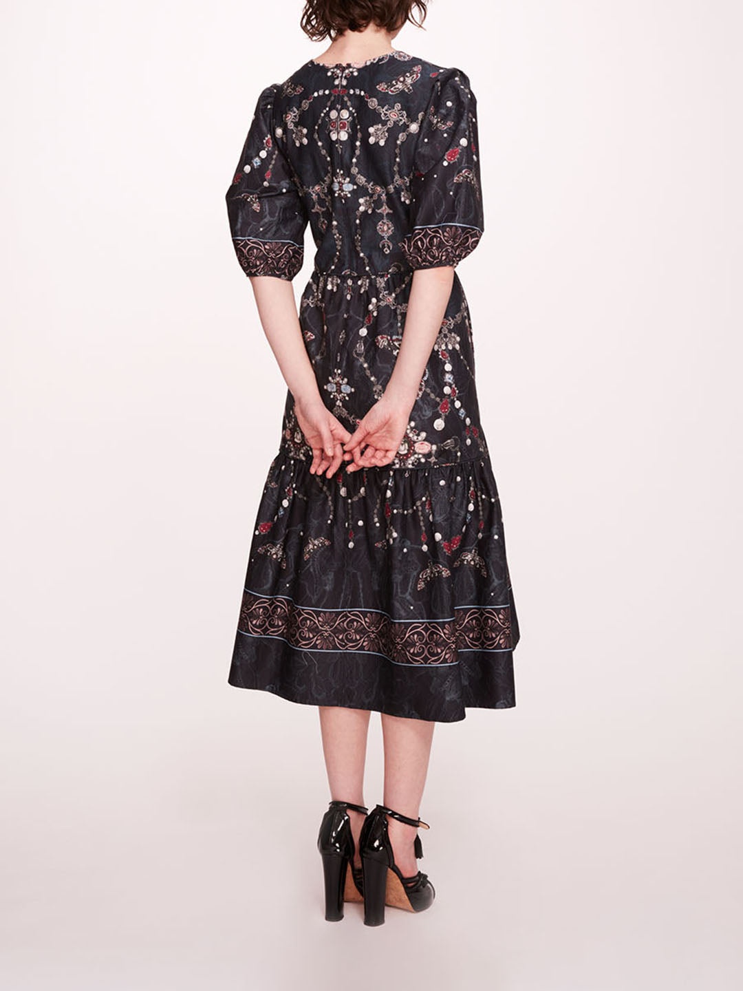 PRINTED POPLIN MIDI DRESS - 2