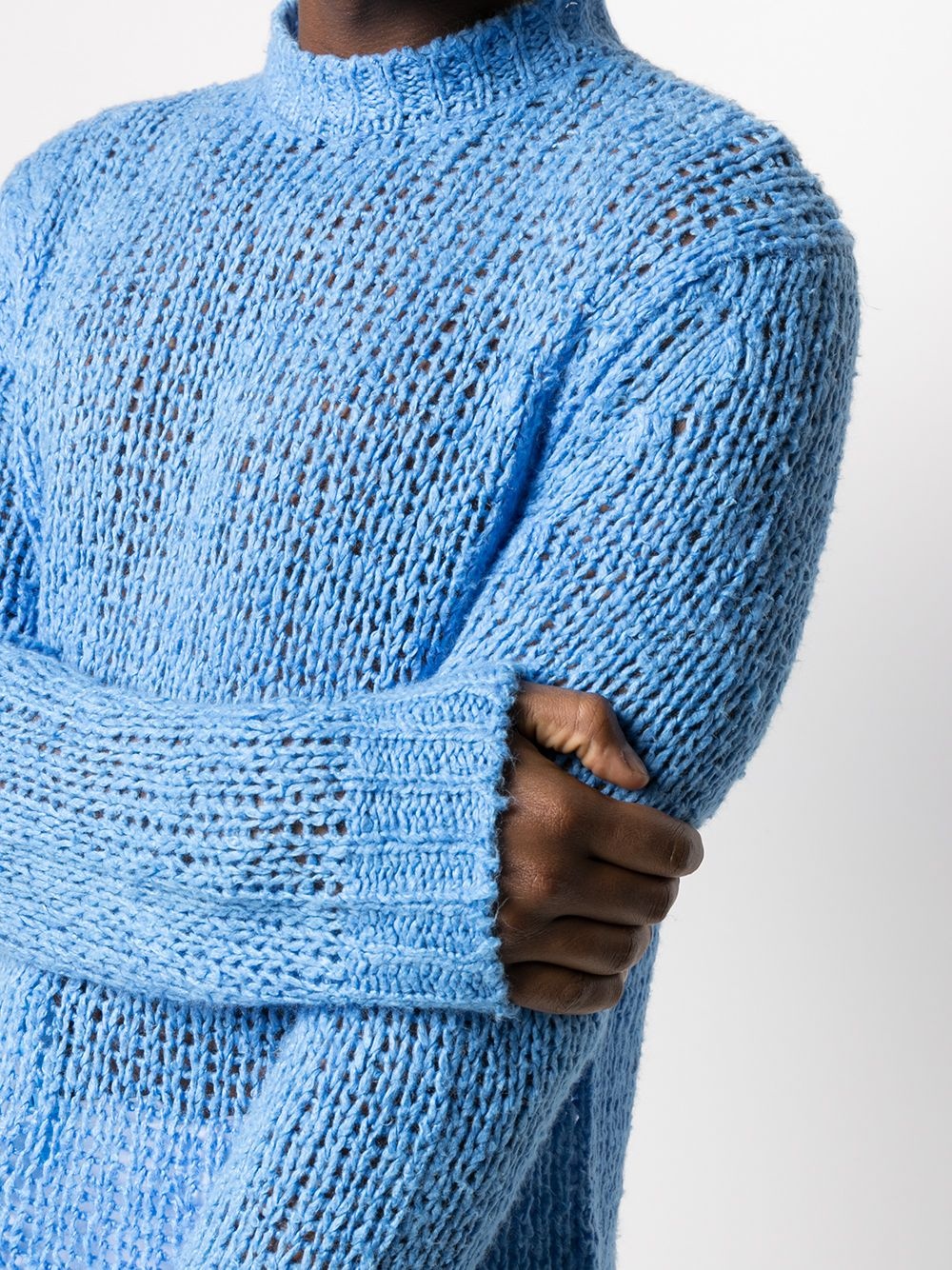 relaxed-fit knitted jumper - 5