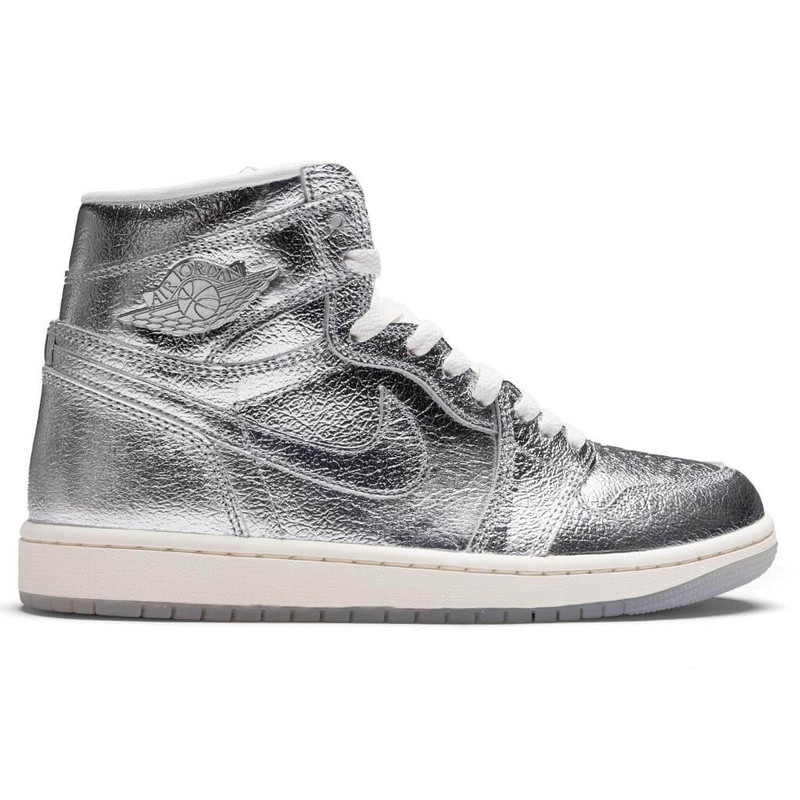 AIR JORDAN 1 RETRO HI OG WOMEN'S - METALLIC SILVER/PHOTON DUST/SAIL - 1