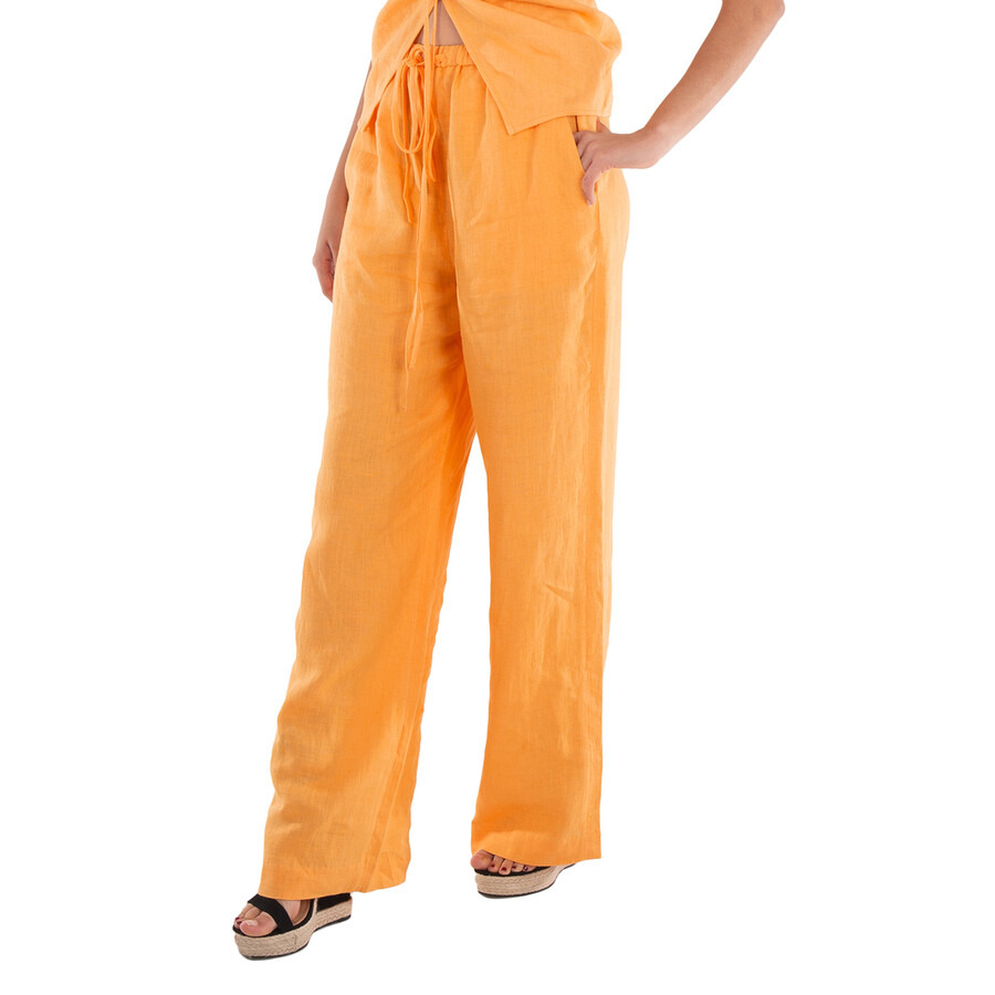 Nanushka Straight Leg Polyka Linen Pants - 2
