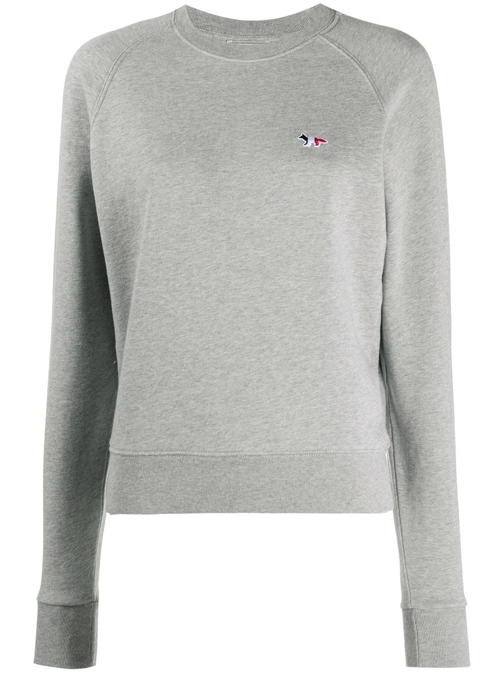 embroidered logo crew neck sweatshirt - 1