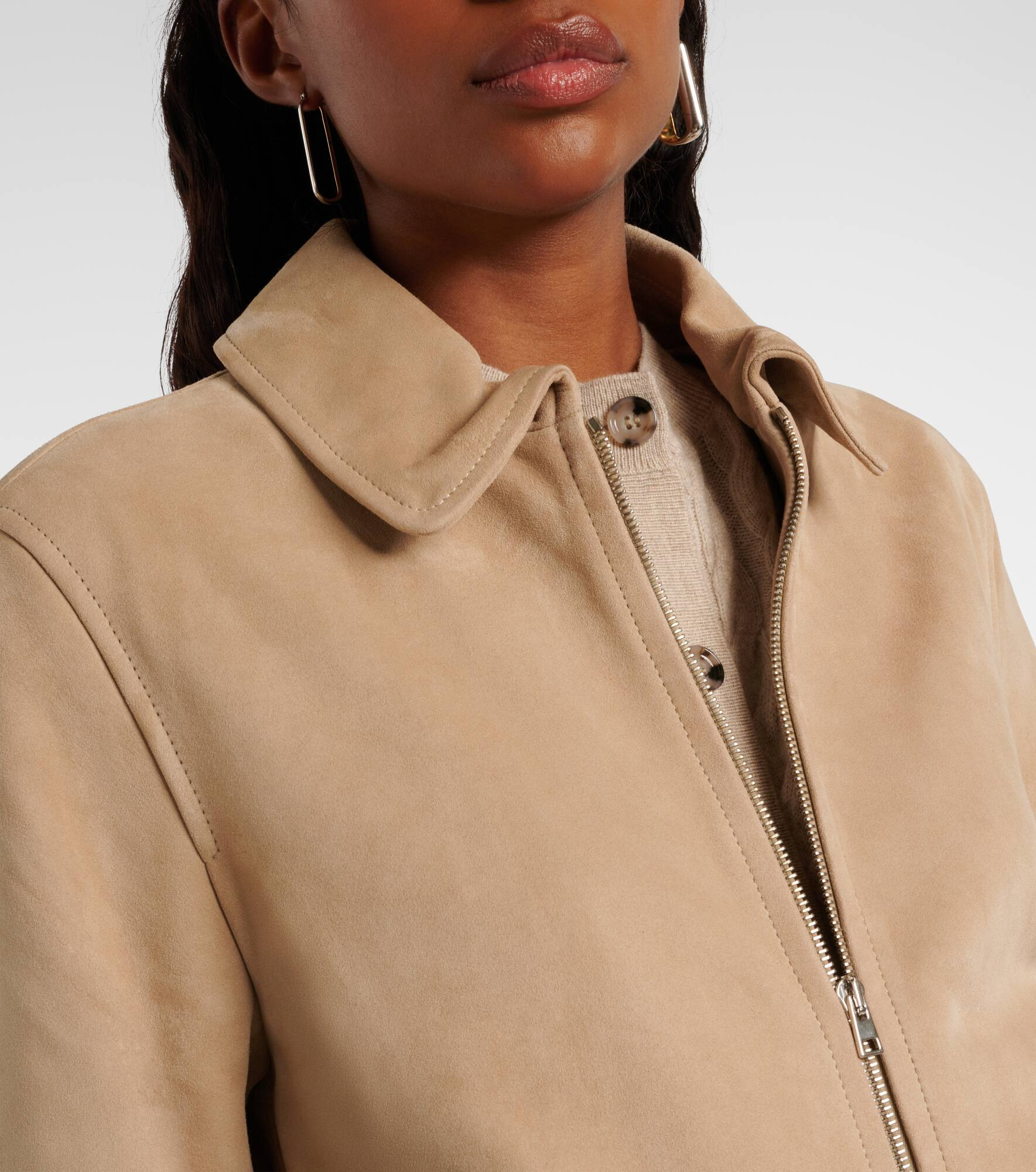 Suede bomber jacket - 4