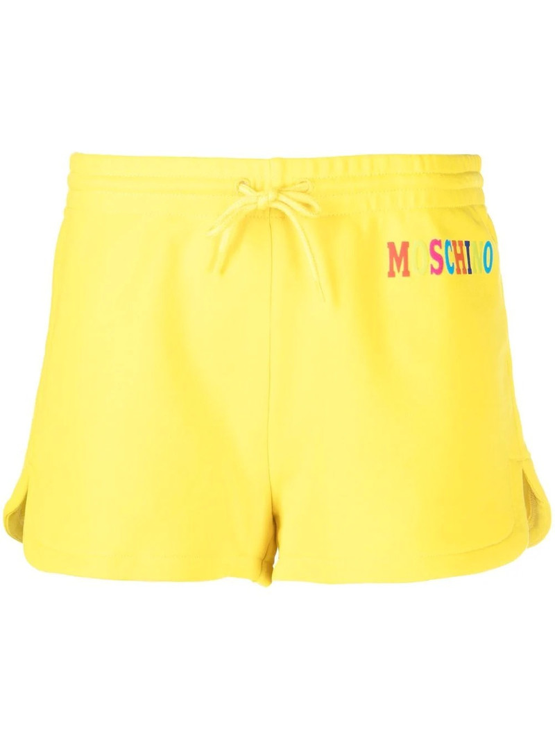 logo-print track shorts 1